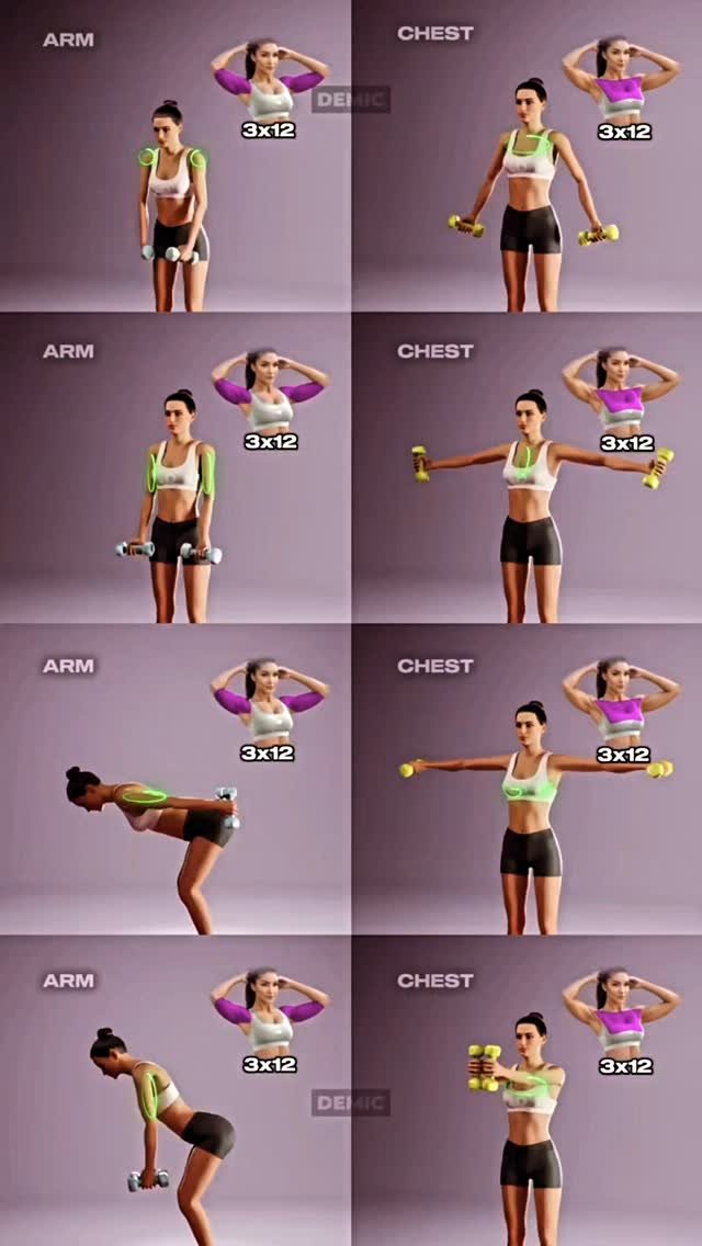 womenfitnesscoach 게시물 이미지: 💪🔥 Dumbbell Workout to Build Your Arms &...