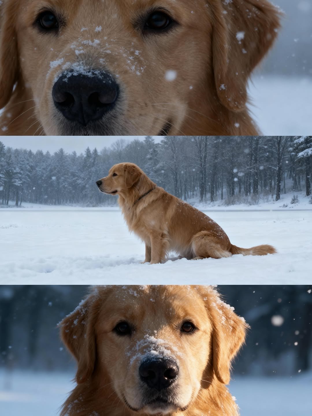 Photo by 우디스토리 woodystory on October 30, 2025. May be an image of golden retriever, collie and text.