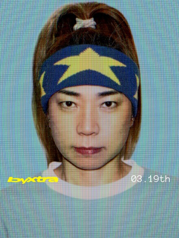 Photo shared by MAMA on March 10, 2026 tagging @by.xtra. May be an image of one or more people, bangs, top, sweat band, bolo tie, turban, headband and text that says 'byxtra 03 03.19th'.