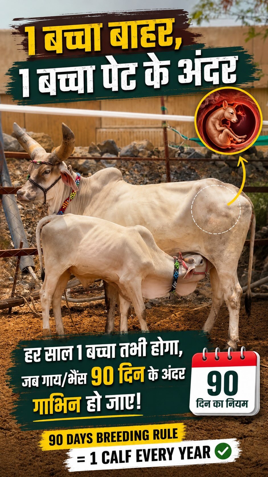 wowdairy 게시물 이미지: A calf a year is must !!

#calfayear #kankrej...