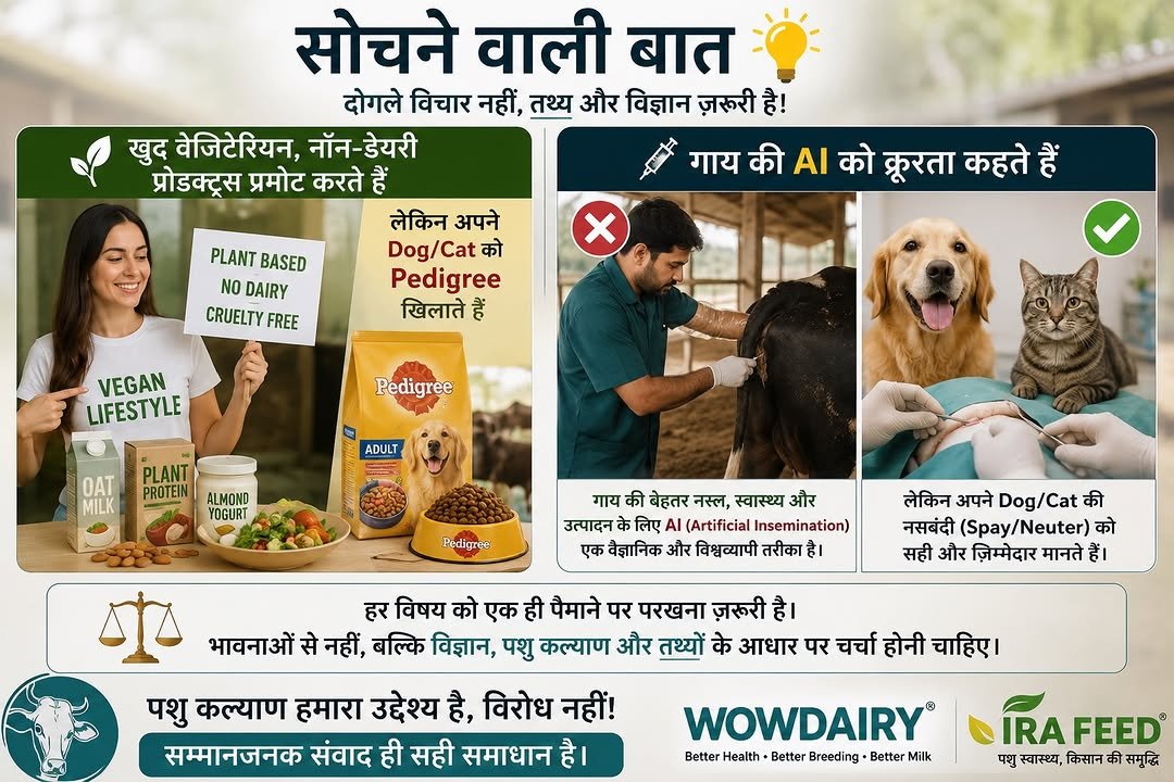wowdairy 게시물 이미지: क्या पशु कल्याण के मापदंड सभी जानवरों के लिए...