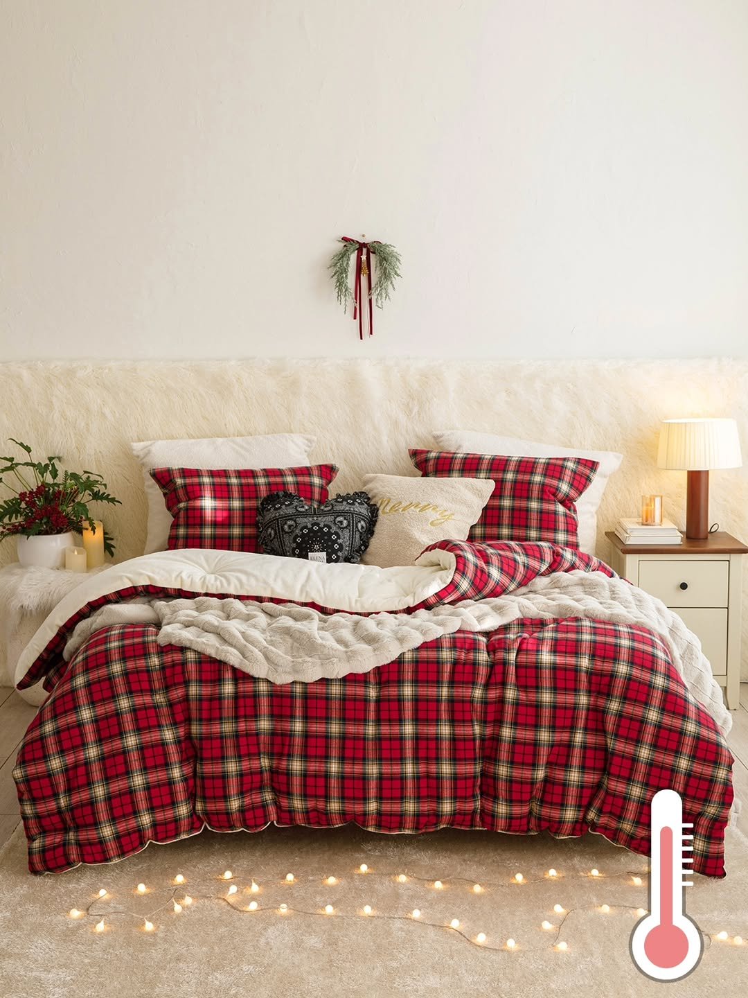 Photo by 엘레나하임 on November 09, 2025. May be an image of ‎mattress, flannel, blanket, bedroom and ‎text that says '‎ل‎'‎‎.