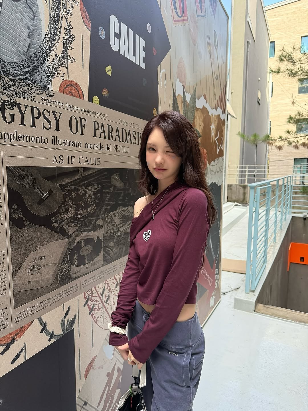 Photo by xöoos 수스 on September 25, 2025. May be an image of 1 person, standing, cornflower and text.