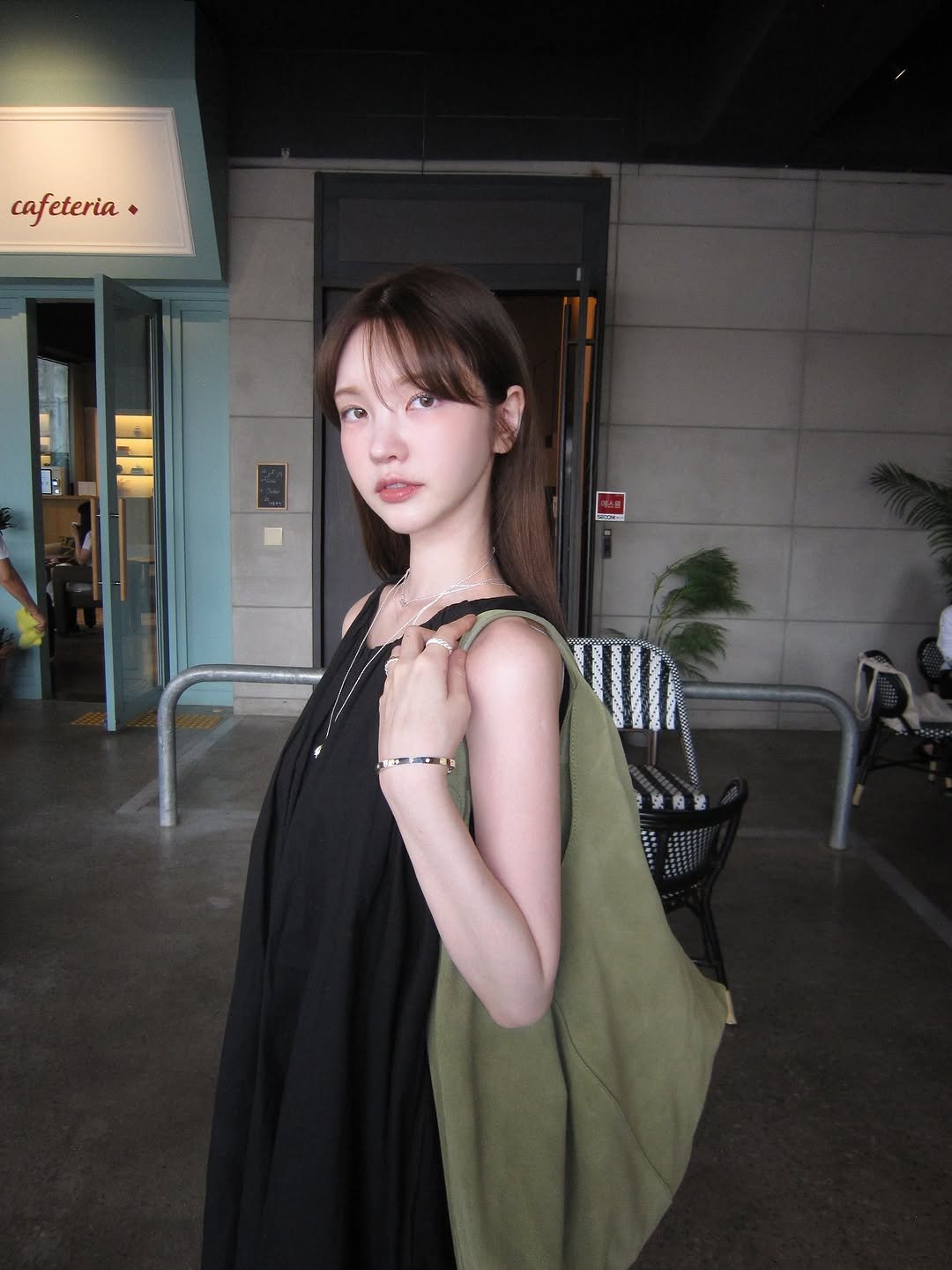 Photo by xöoos 수스 on June 28, 2025. May be an image of 2 people, hair, top, dress, sling and text.