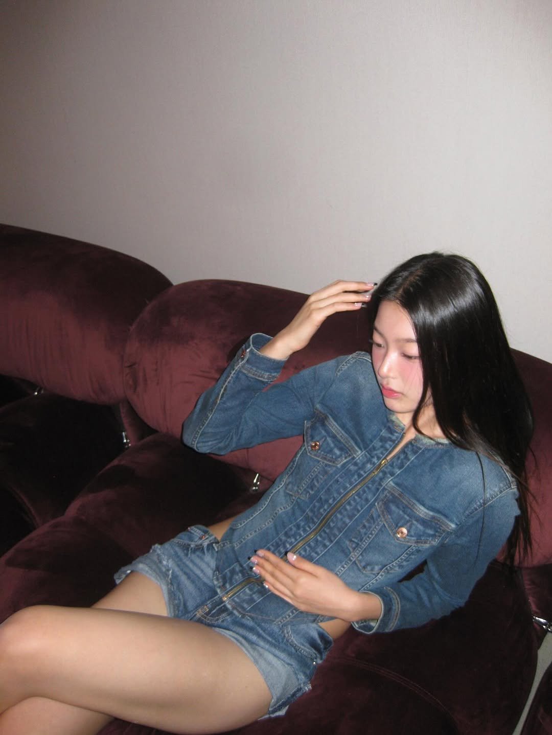 Photo by YOONCHAE JEUNG on October 12, 2025. May be an image of shorts, miniskirt and text.