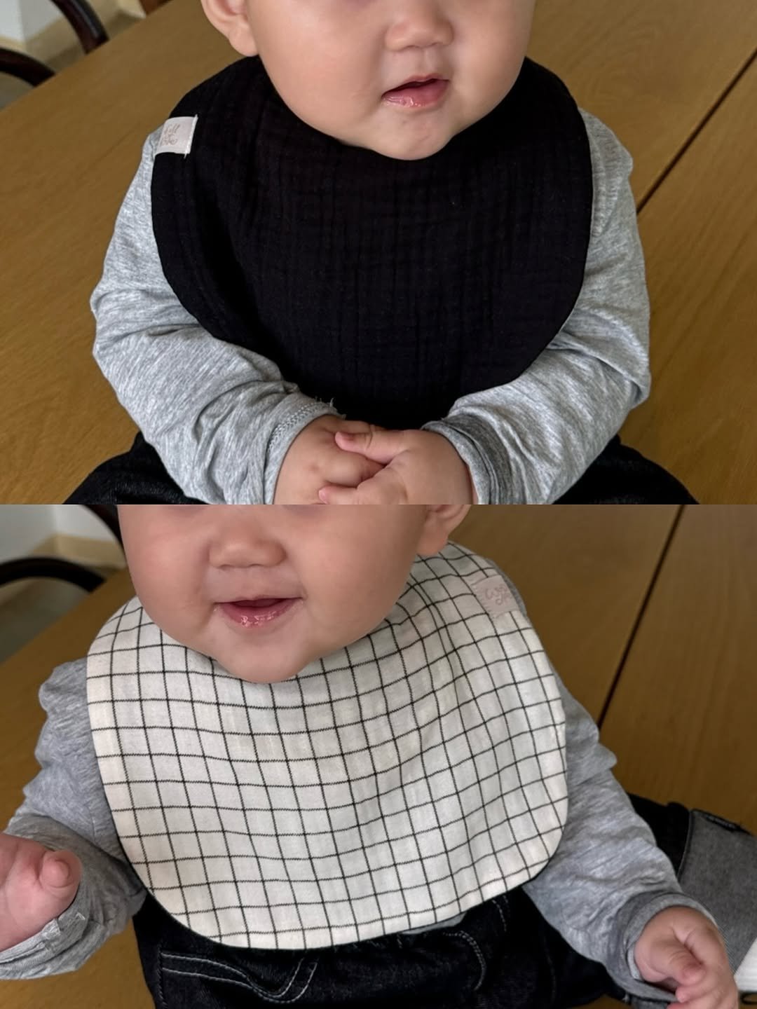 Photo shared by 윤샤샤 ◡̈ on September 24, 2025 tagging @woodre.kr. May be an image of 2 people, baby and text.