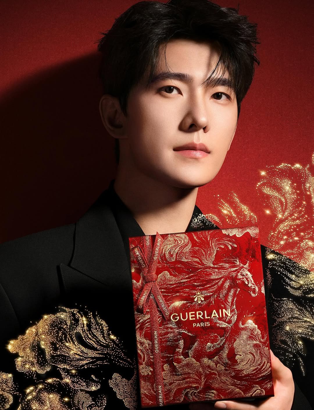 Photo shared by Guerlain on February 01, 2026 tagging @yang_0099. May be an image of one or more people, makeup, poster and text.