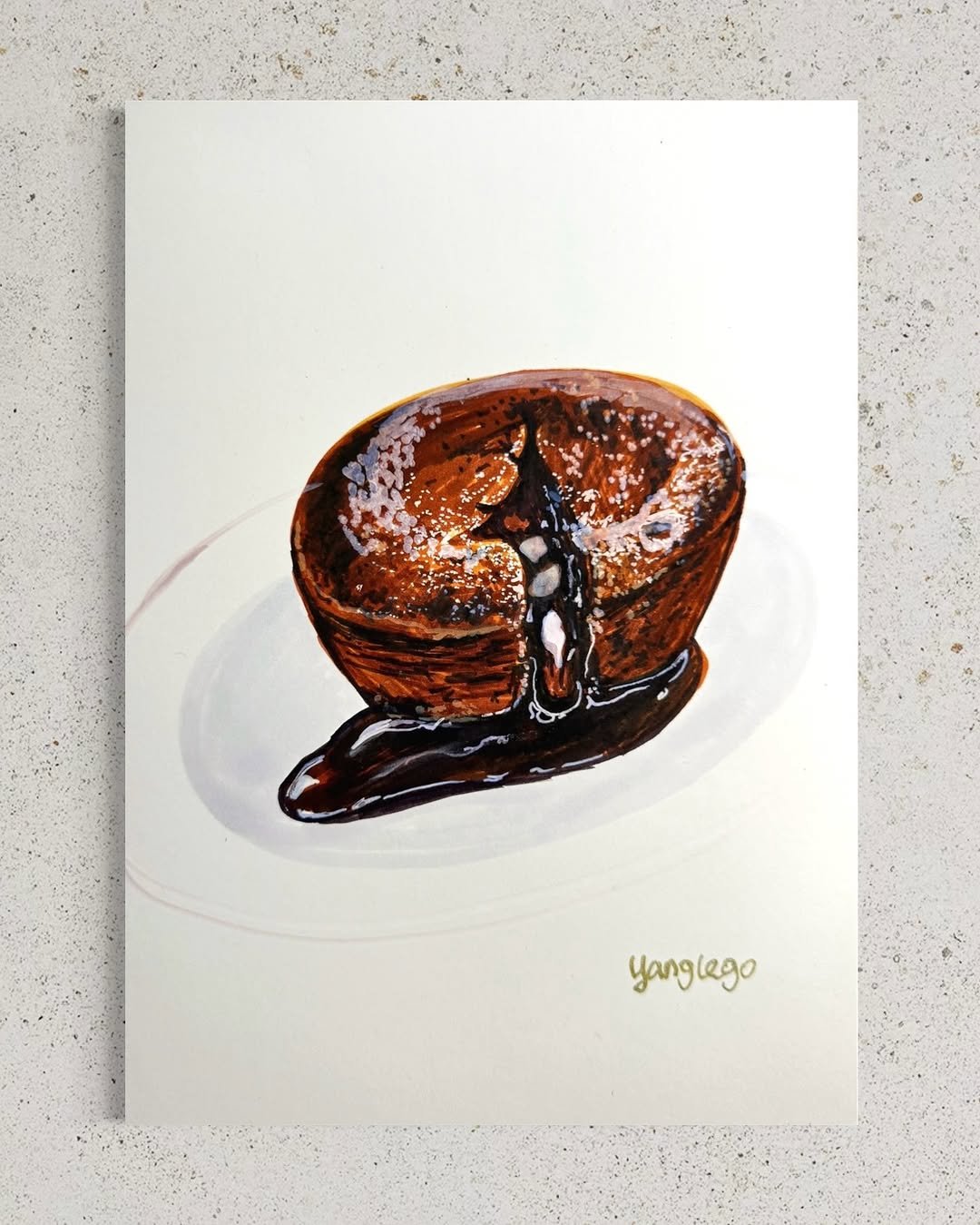 Photo by Yanglego | 그림ㅣ마카 드로잉 on September 25, 2025. May be an image of chocolate cake, pancake and text that says '3 yanglego'.