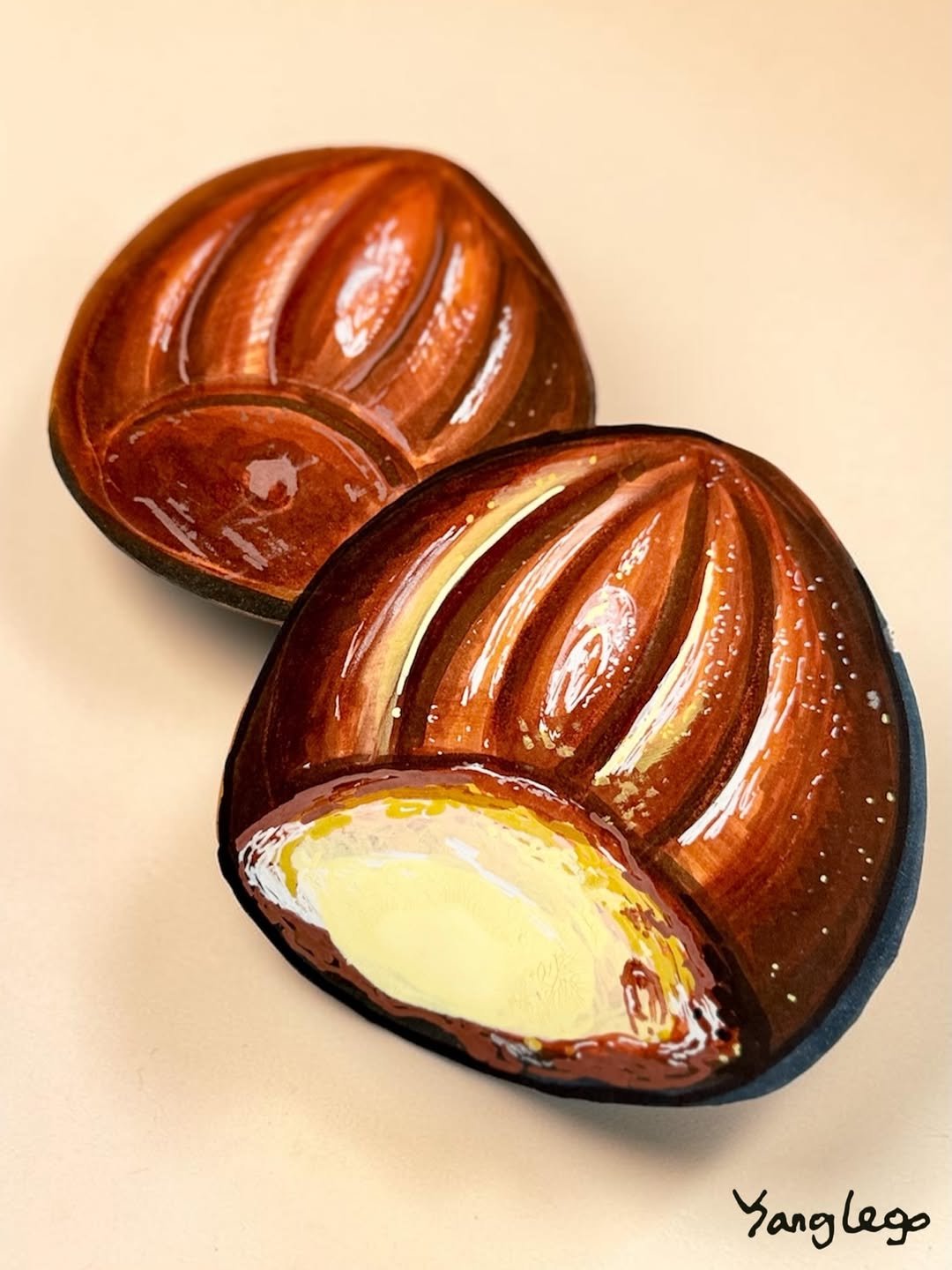 Photo shared by 양레고 YANGLEGO | 마카 아트 on April 07, 2026 tagging @yanglego_. May be an image of paper weight and text.