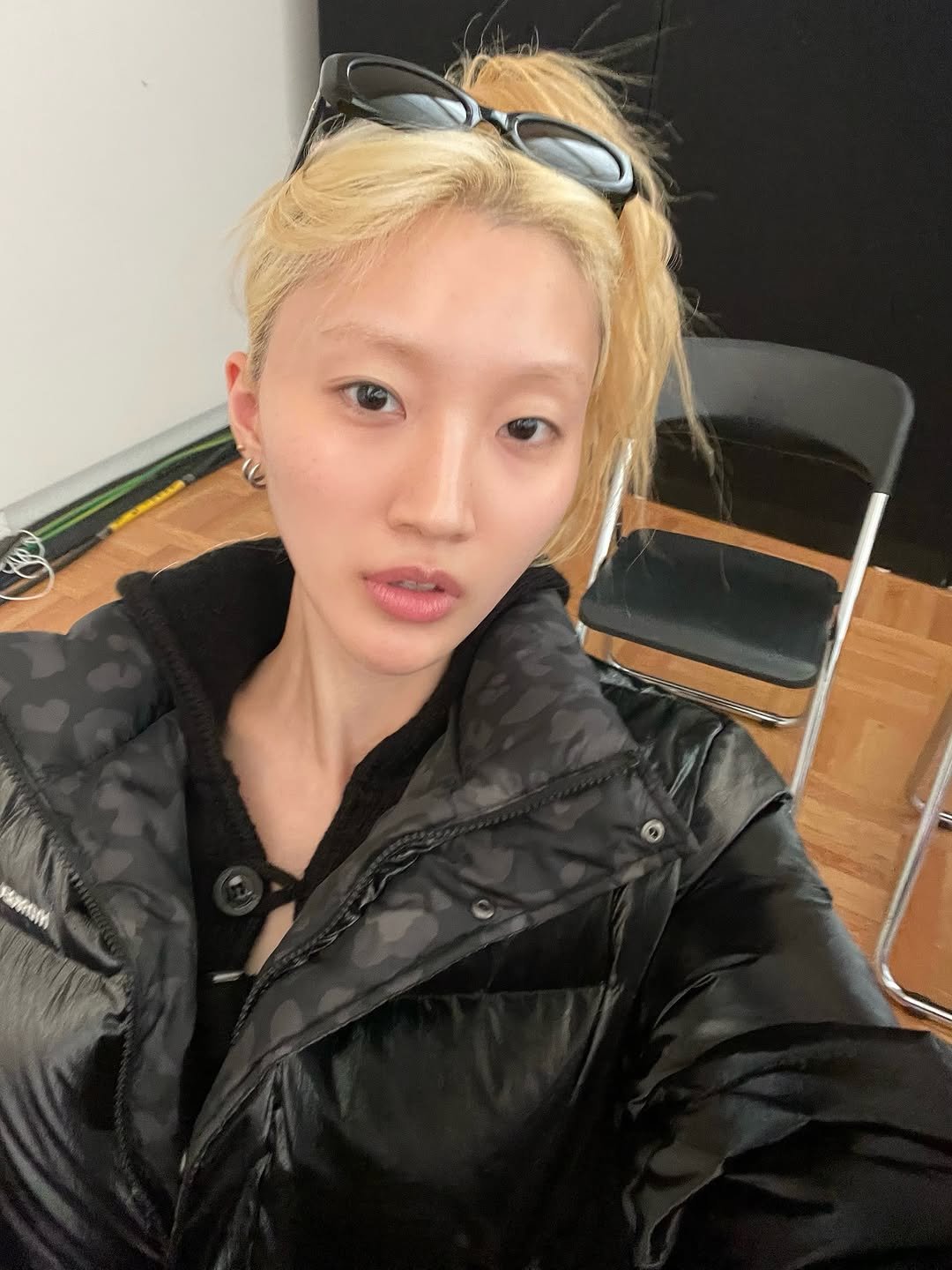 Photo shared by Yein on November 04, 2025 tagging @hydrogen.korea. May be a selfie of one or more people, blonde hair and text.