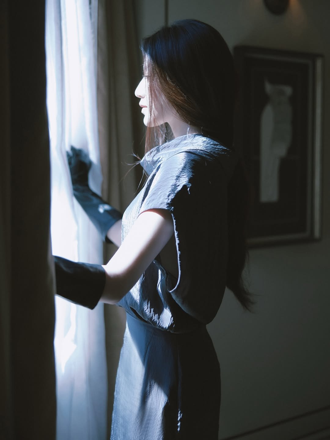 Photo by Shuhua on September 14, 2025. May be an image of 1 person, curtains and text.