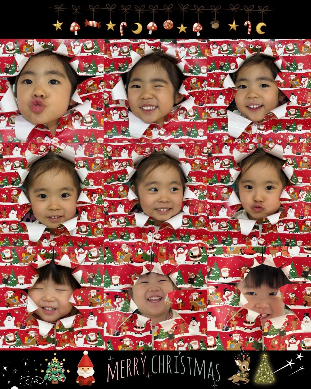 Photo shared by 예릴리🐣 리아맘💜 on December 25, 2025 tagging @hokiv, @yeonsugsin, @princess_lkj, and @doong2_papa. May be an image of ‎baby, bow, tinsel and ‎text that says '‎meumA 台 اه MERRY CHRISTMAS‎'‎‎.