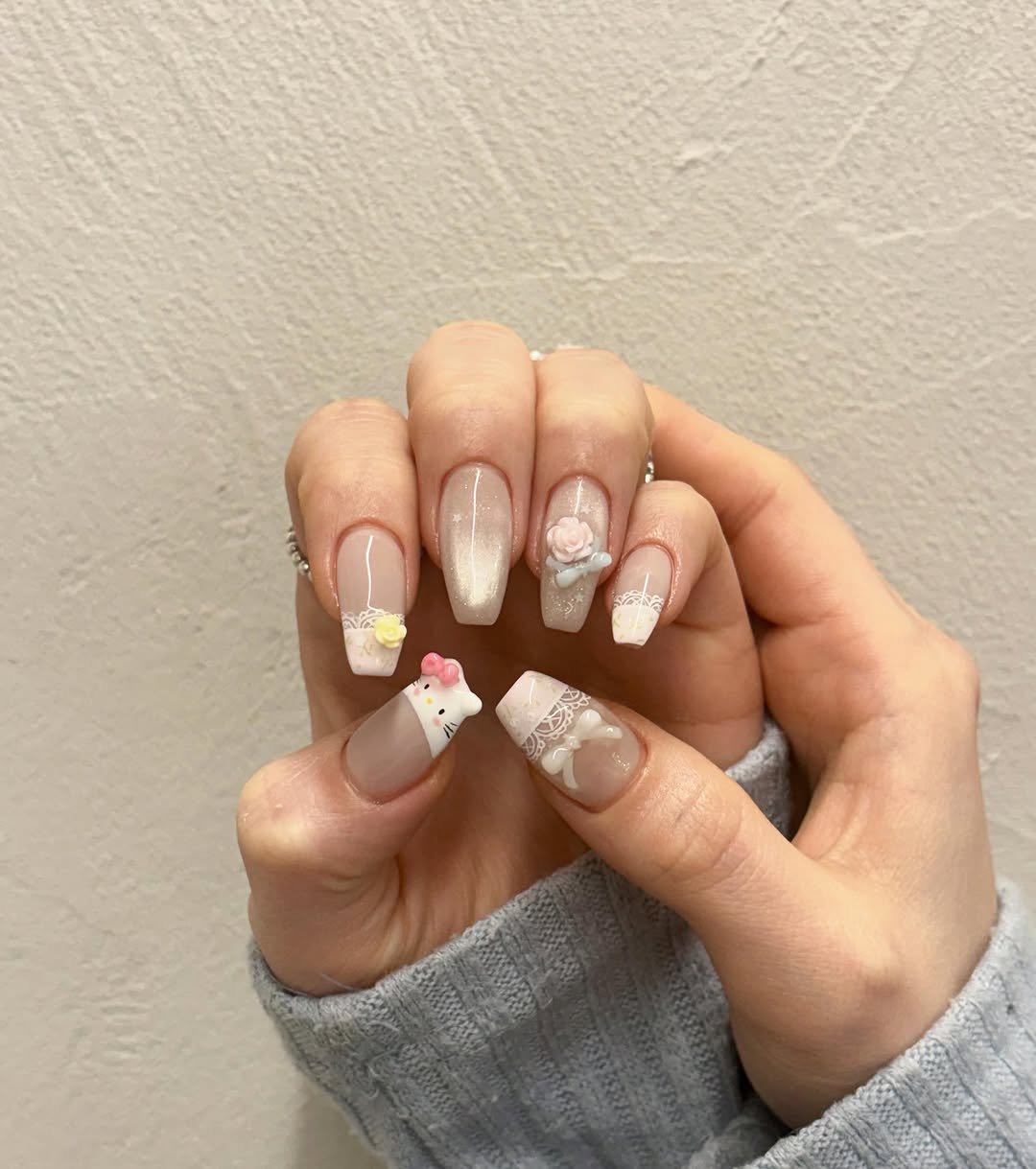 yelli_nail 게시물 이미지: 🐰🪽🐚🤍

.
.
.
.
.
.
#kittynails #ネイル#nailstagram...