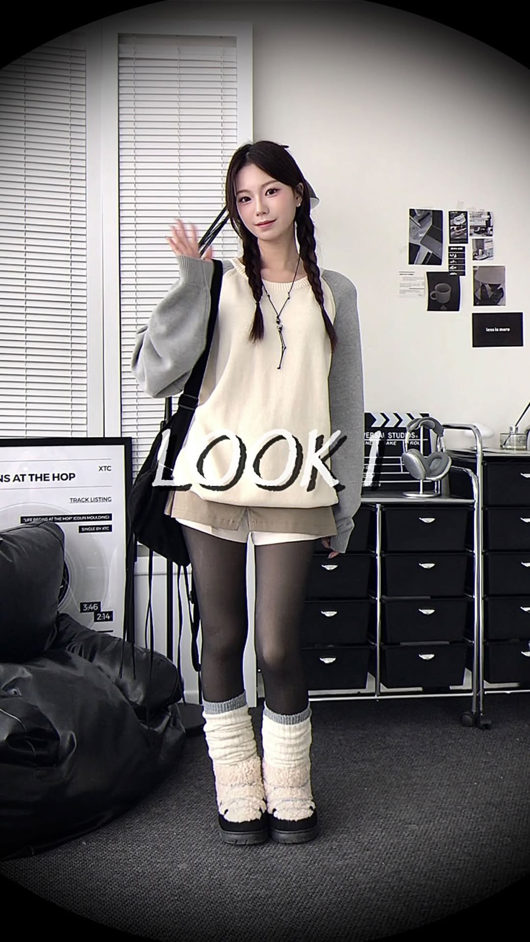 yemomile.official 게시물 이미지: 🍇 LOOK 1 🍇
▪ 니트 - [unisex] 타운 나그랑 루즈 니트...