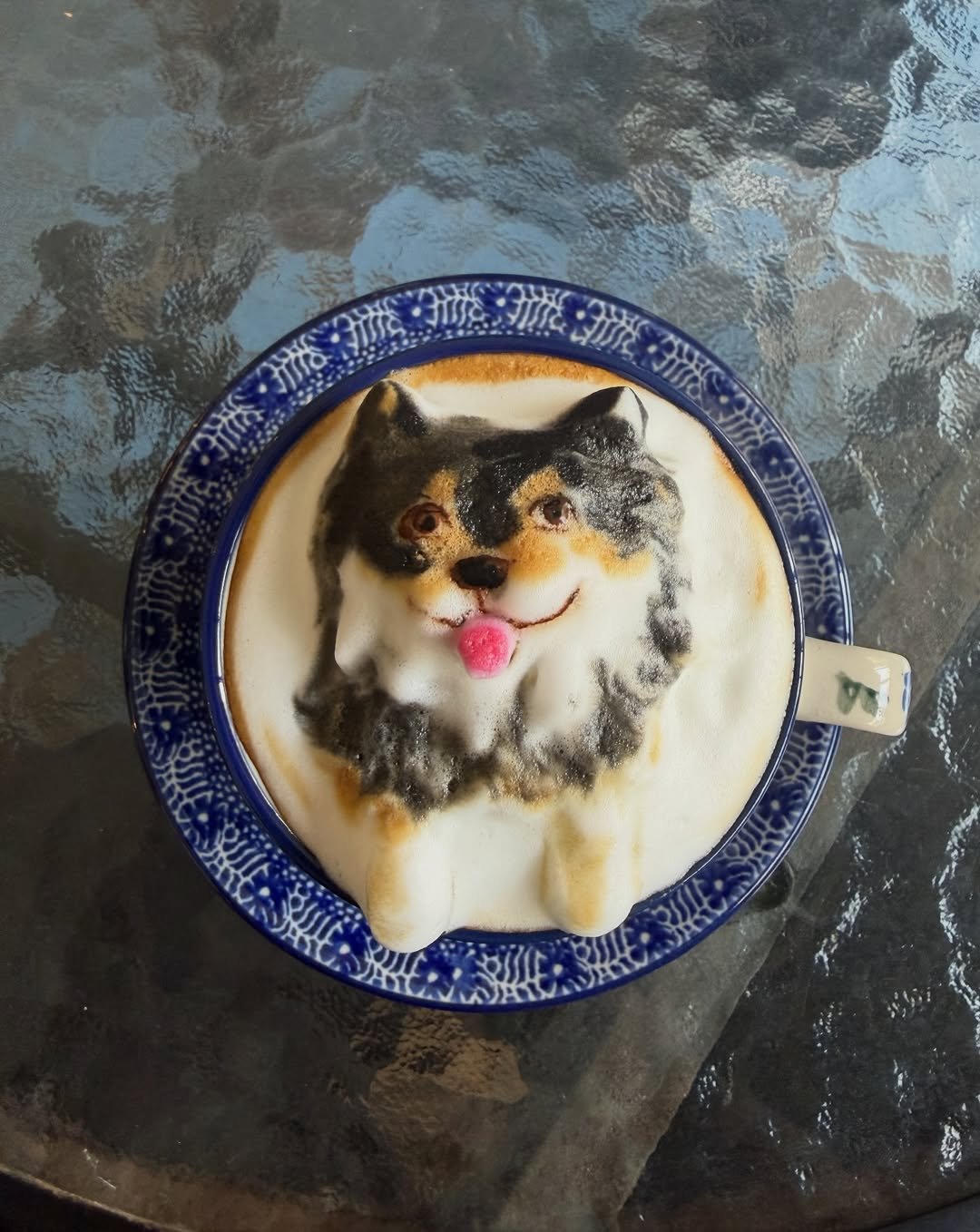 Photo by Yesung on January 25, 2026. May be an image of collie, teacup, saucer, chinaware, paper weight, plate and text.