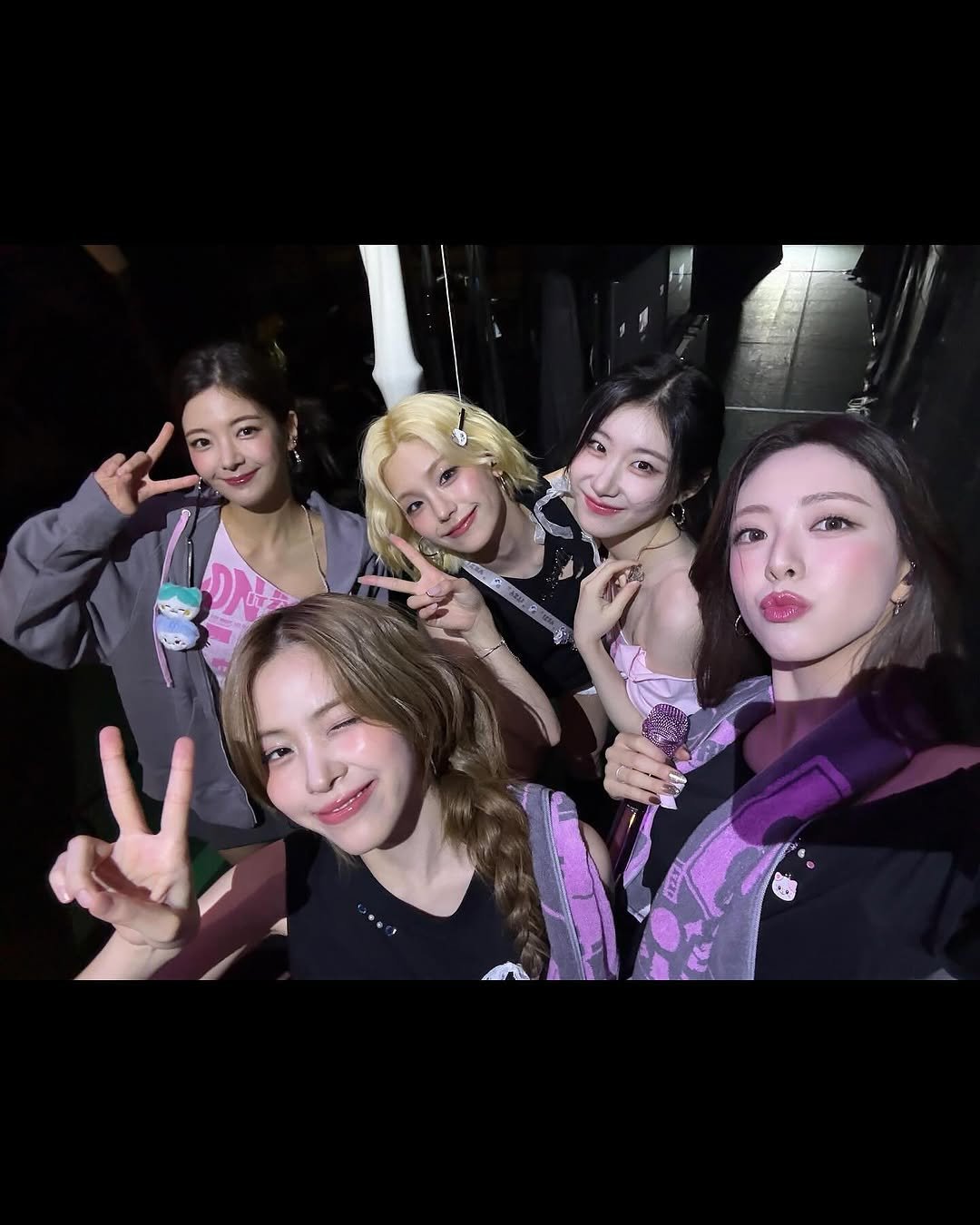 Photo shared by YEJI on October 13, 2025 tagging @igotyuandme, @iamfinethankyouandryu, @chaerrry0, and @lia_loves___. May be an image of text.