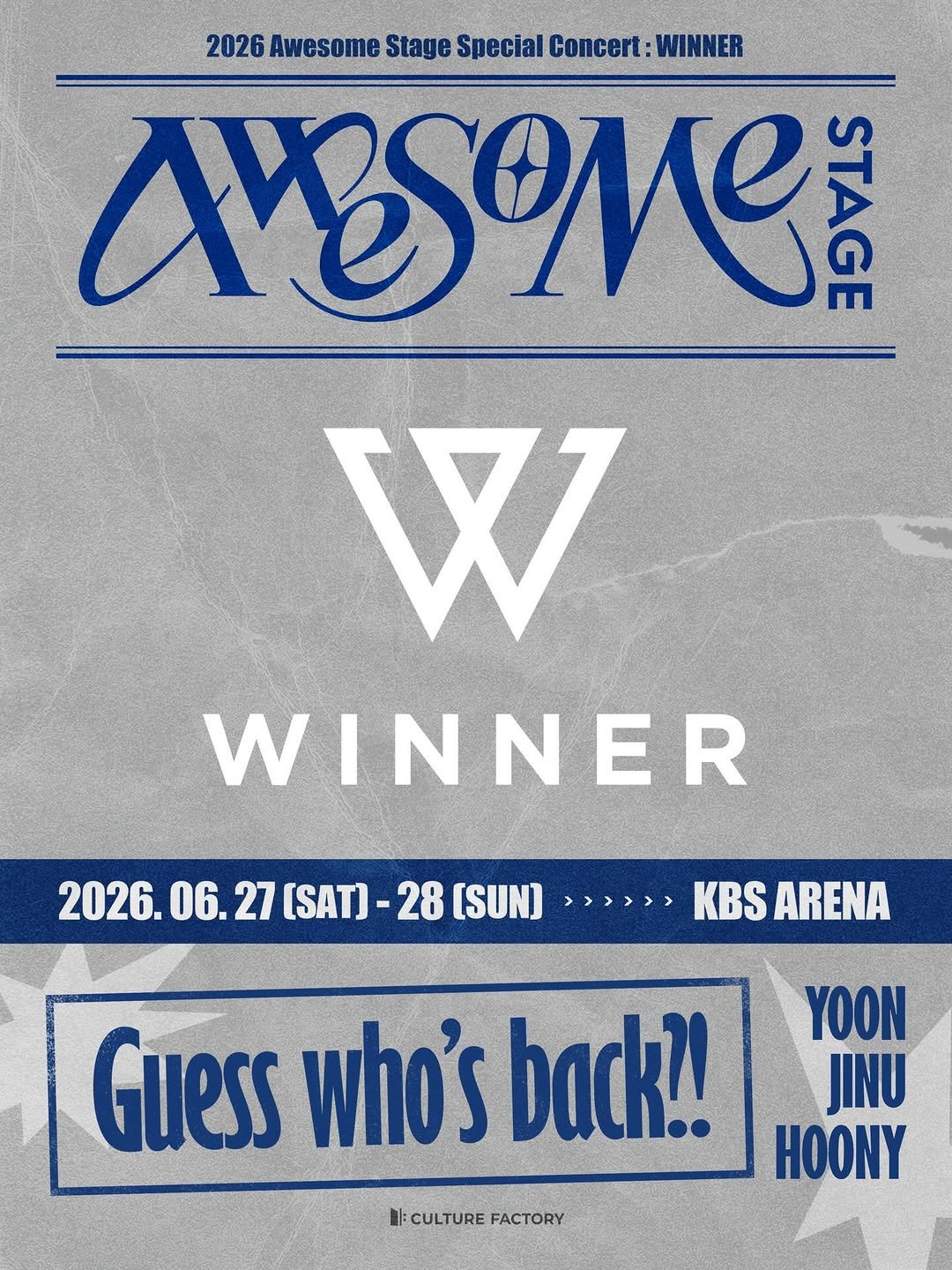 ygad_official 게시물 이미지: 💙 WINNER - 2026 Awesome Stage Special Concert:...