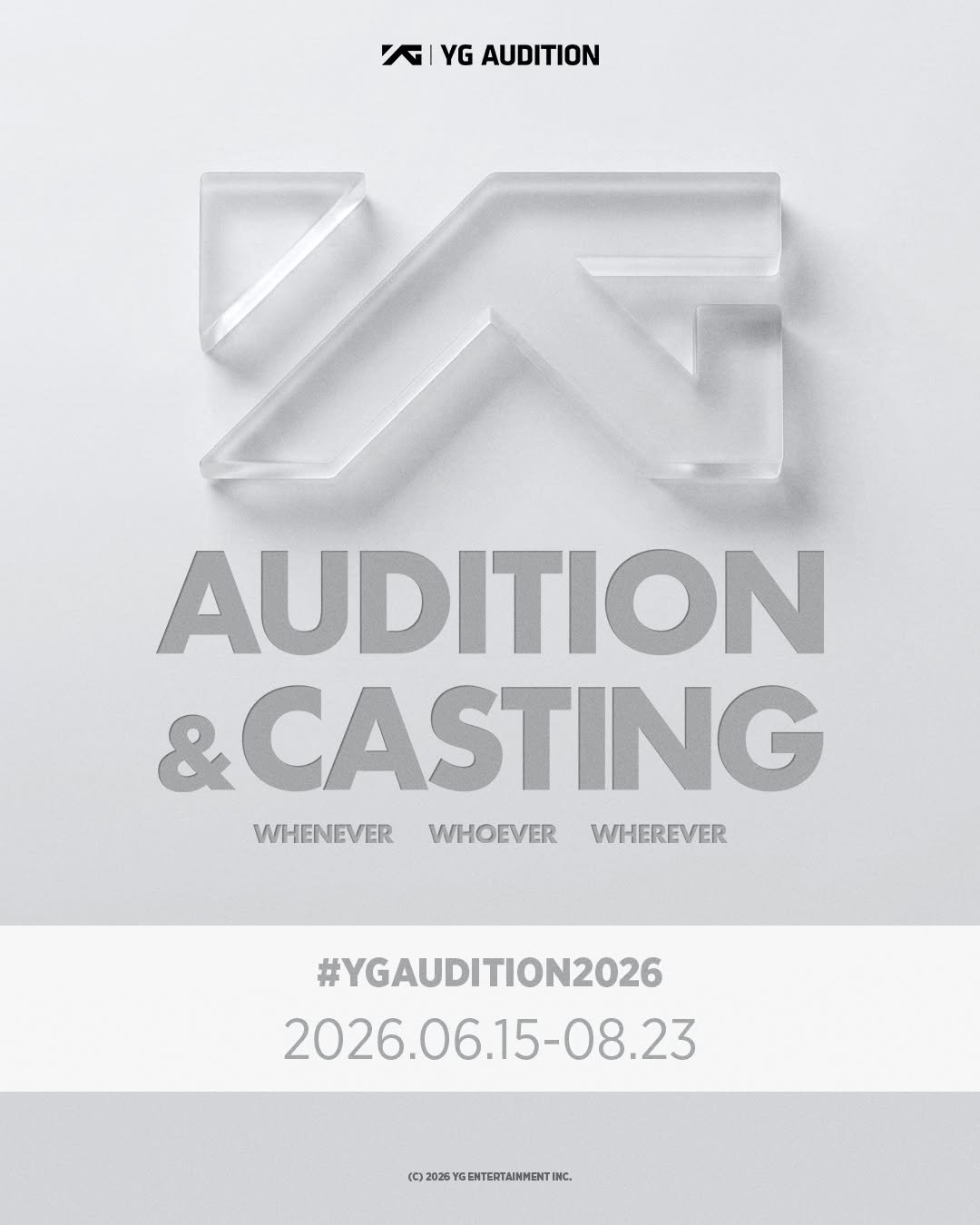 ygaudition 게시물 이미지: #YGAUDITION2026 VIDEO AUDITION

2026년 컴백과 함께...