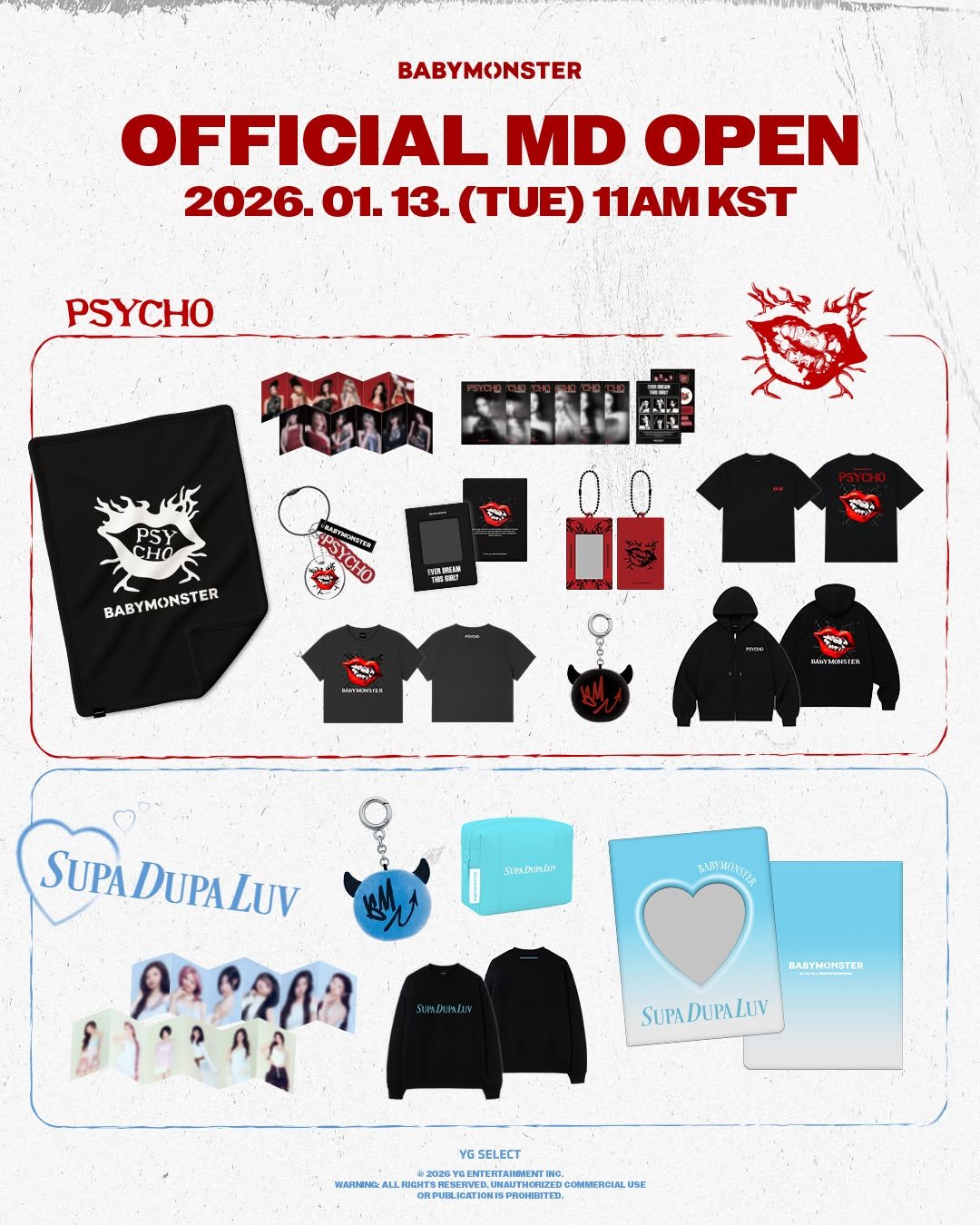 Photo by YG SELECT on January 12, 2026. May be an image of poster and text.