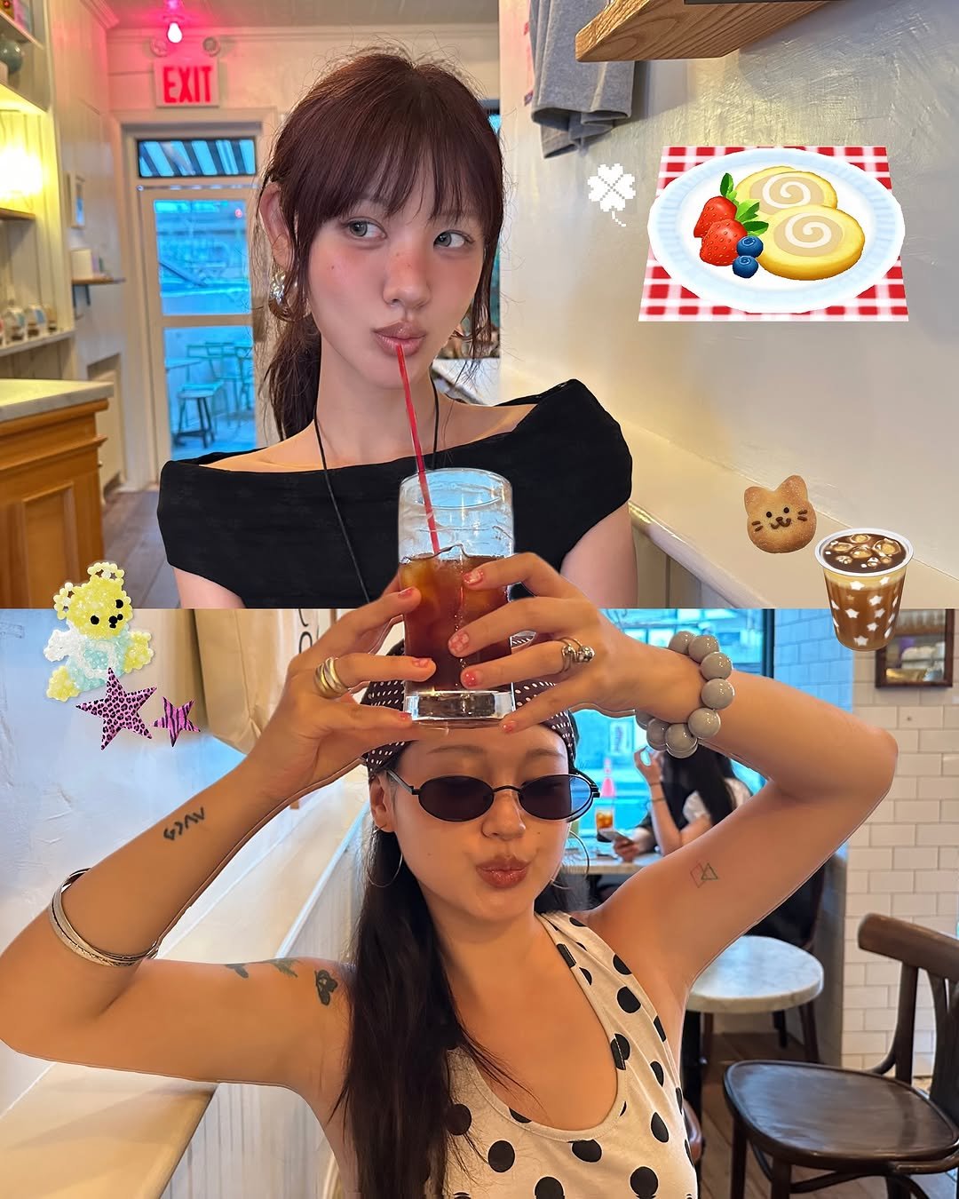 Photo shared by 혜지투즈 on July 29, 2025 tagging @uuunju. May be an image of 2 people, hair and text that says 'W'.