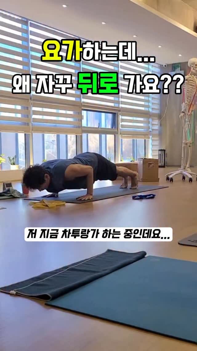 yj.ashtanga 게시물 이미지: 요가하는데… 왜 자꾸 뒤로 가죠? 차투랑가 하려던 건 맞는데 오늘 제 몸은 뒤로...