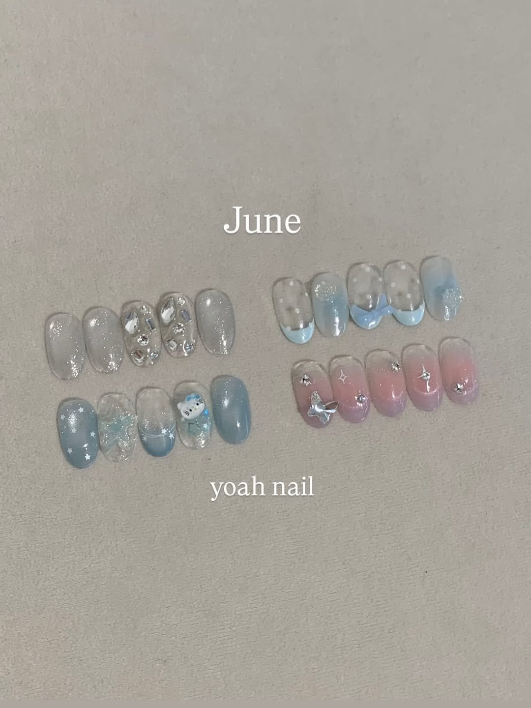 yoah_nail 게시물 이미지: .
𓏲٭🐋˖ ׄ ̟࿐ა🌊☁️

𝐲𝐨𝐚𝐡 𝐧𝐚𝐢𝐥 . 𝐉𝐮𝐧𝐞 🫧

몽글청량한...