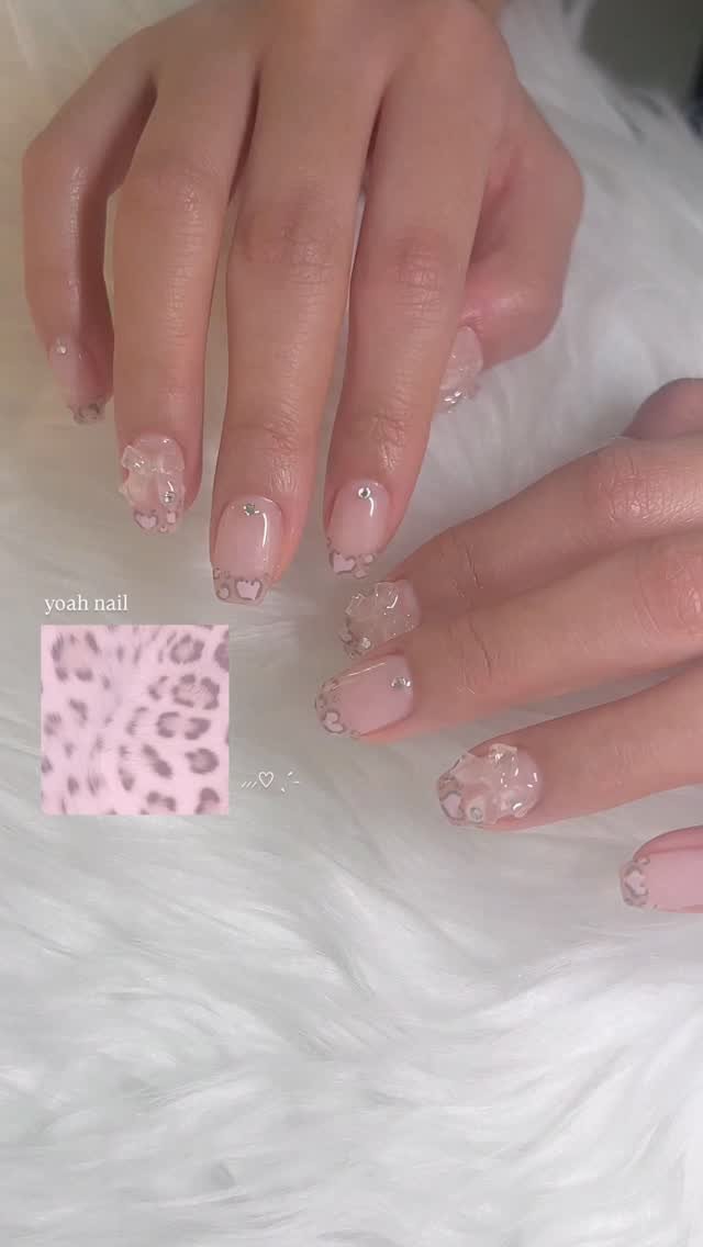 yoah_nail 게시물 이미지: 🐆🩷
포근포근 색감인 러블리호삐💕

.

.

.
#동대문네일#청량리네일#웨딩네일