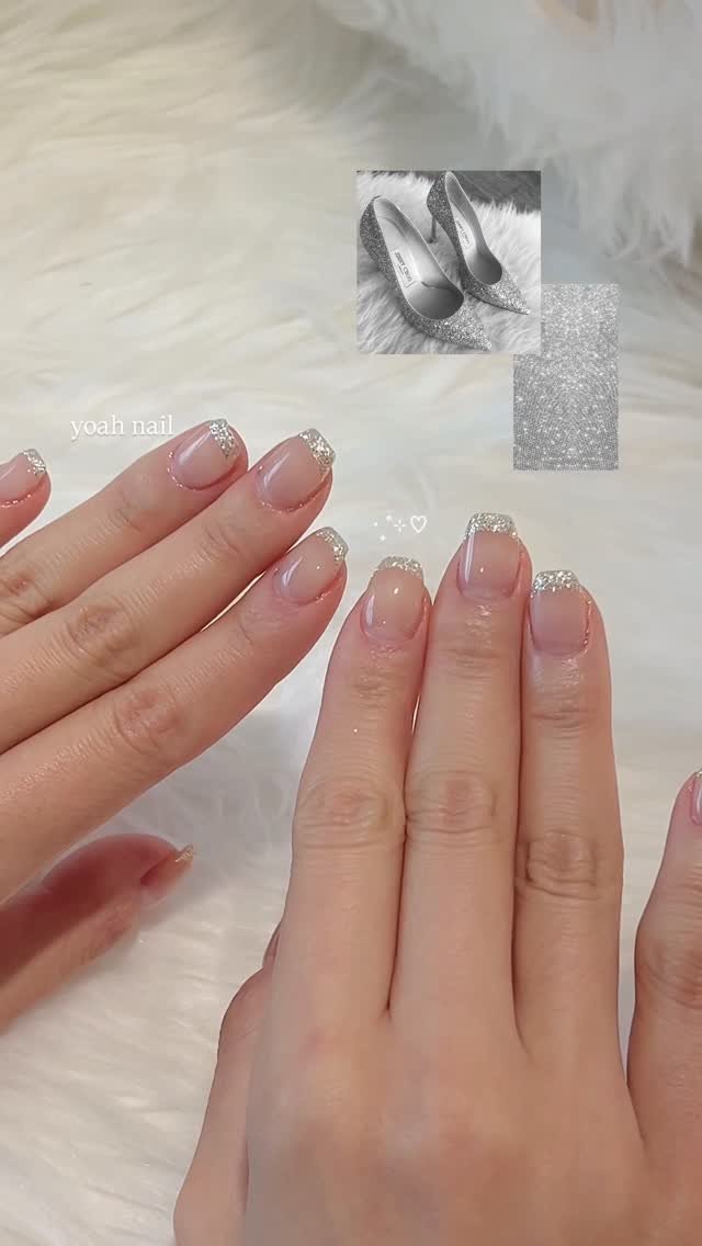 yoah_nail 게시물 이미지: ‧₊˚🎧⊹♡
실버글리터 프렌찌✨
마치 큐빅이 자글자글하게 있는것처럼
반짝이는...