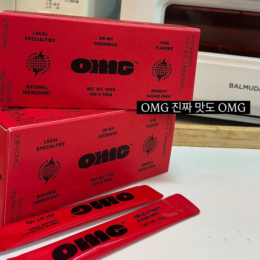 Photo by 요가 | 요가클래스 | 밸런틱 테라피 | 요가루피 on August 08, 2025. May be an image of wafer, carton, box and text that says '印8 LOCAL SPECIALTIES PODE OHMY MY GOODNESS FIVE FLAVORS 스토 OX INGREDIENT NATURAL OHO™ NETWT.1006 100G 10G 10EA BALMUD BENEFIT SUGARFREE FREE OMG 진짜 맛도 OMG FIVE FLAVORS ()x코어 OHMY GOODNESS SPECIALTIES LOCAL OHG DENEFIT NETWT.1000 10GX10EA 100g INGREDIENT NATURAL 60kcal (160 Σοιχδαι χδοι NEN OUO SUGAR EXTRACT ド發在主 OMIJA 500 "TM Nせもつの SUGAR 커% DUGAK 藤友文管'.