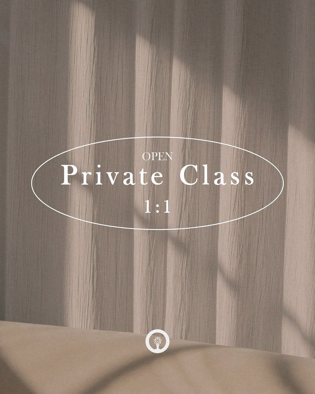 Photo by 요가웨이브 on August 29, 2025. May be an image of curtains, poster and text that says 'OPEN Private Class 1:1'.