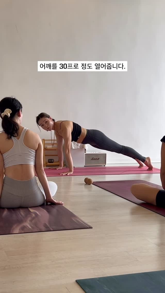 yogawave_insta 게시물 이미지: 어깨가 말리지 않는, 차투랑가 단다아사나✨

플랭크 자세에서 어깨를 활짝 열어...