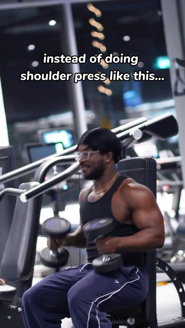 yokokofit 게시물 이미지: Dumbbell shoulder press form improves shoulder...