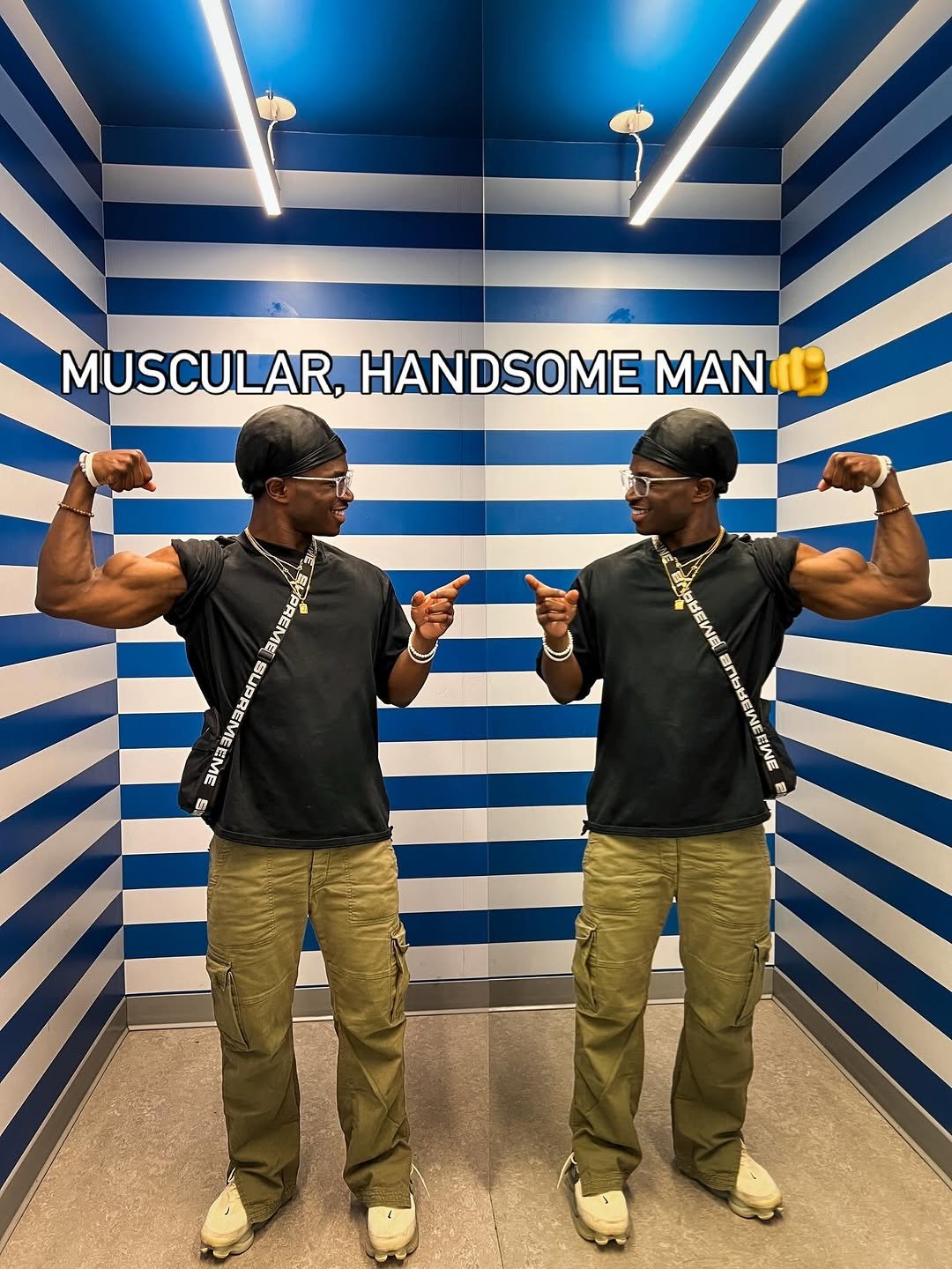 Photo by Jeremy koko | Online Fitness Coach on April 10, 2026. May be an image of one or more people, biceps, people standing, sling and text.