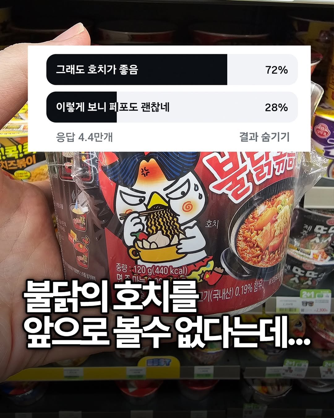 yong_ssaboo 게시물 이미지: 아니 불닭 캐릭터 아직도 호치가 낫다는 설문조사가 있지만....

알고 보니 단순히...