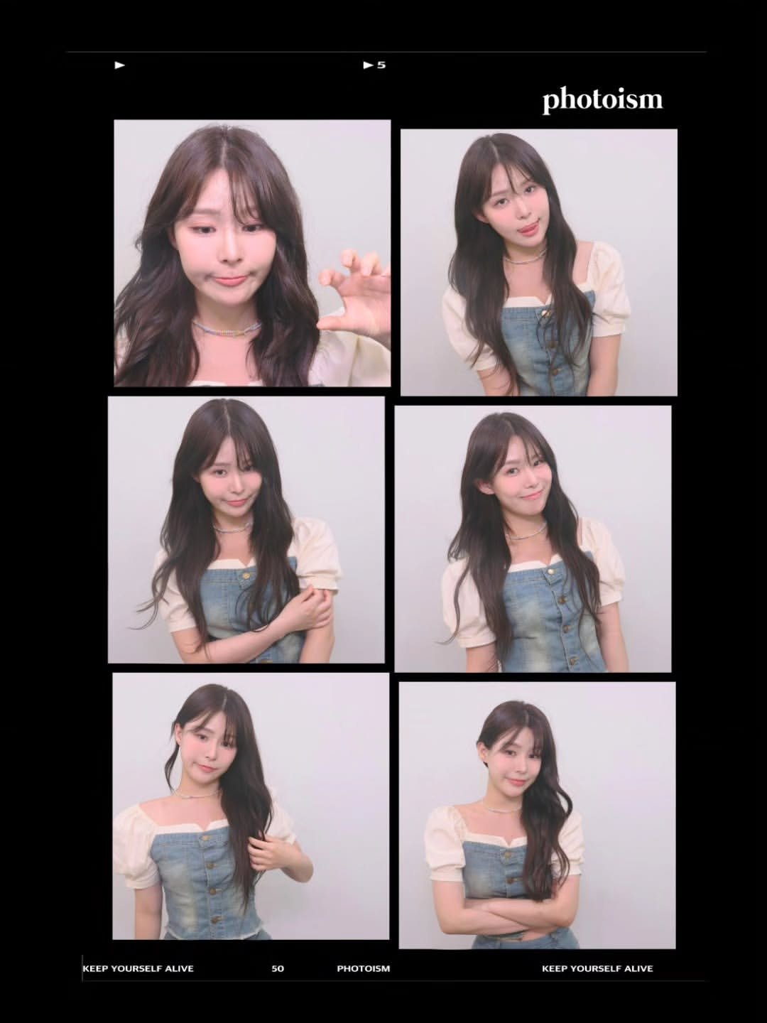 Photo by 율삐YOOLBBI on August 14, 2025. May be an image of 6 people, hair and text that says 'photoism KEEPYOURSELFALIVE KEEP YOURSELF ALIVE 50 PHOT PHOTOISM OISM KEEPYOURSELFALIVE KEEP YOURSELF ALIVE'.