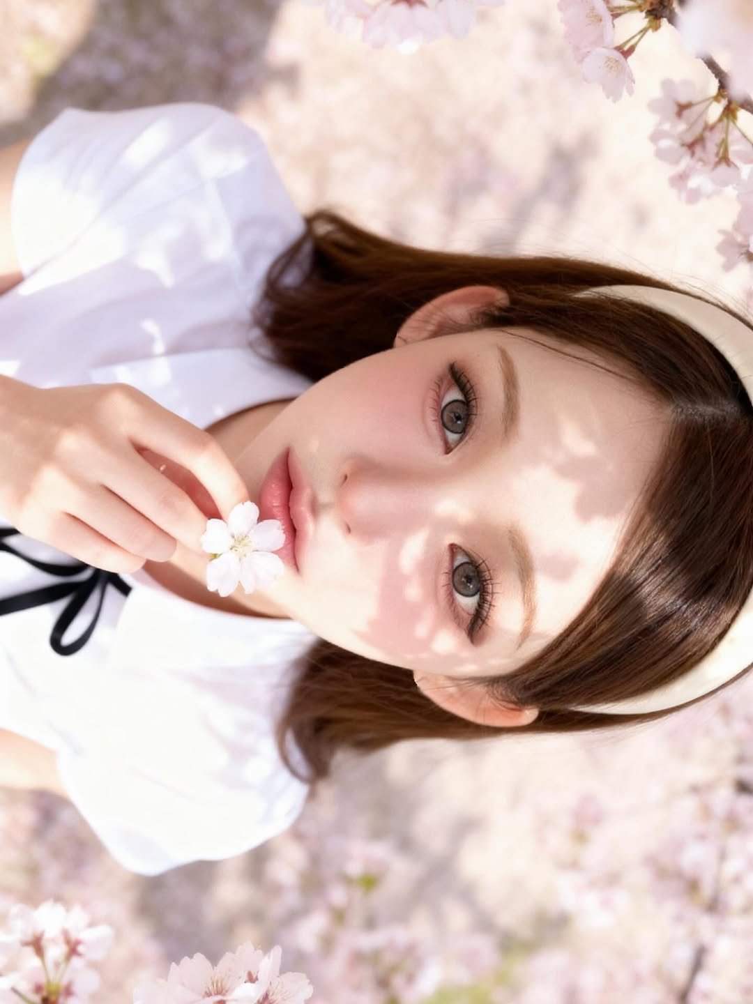 Photo by 유앤아인 on March 22, 2026. May be a closeup of one or more people, hair, flower, outdoors and text.