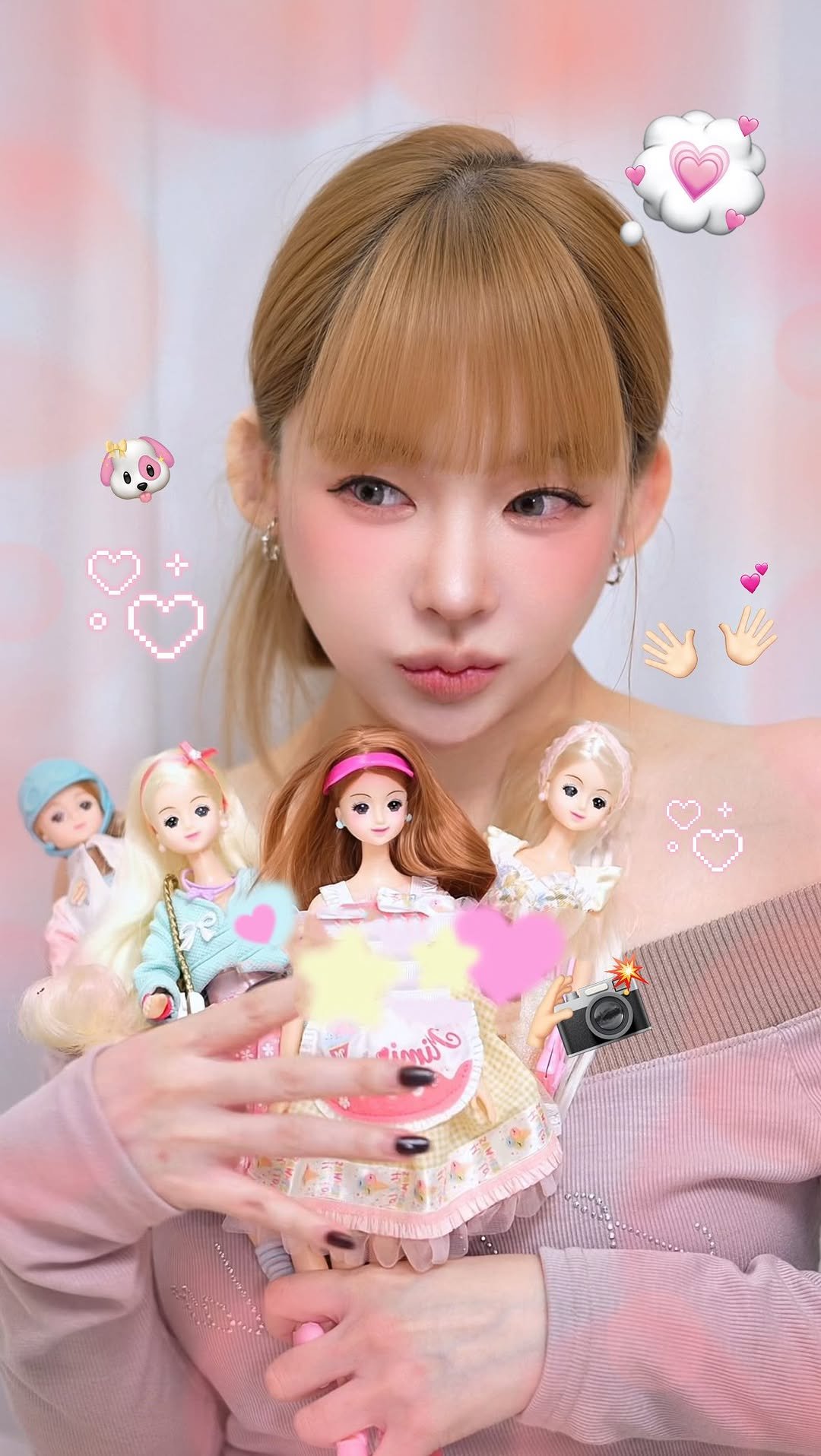 youandain_ 게시물 이미지: 미미 인형은 못 참지이🎀𓂃 ࣪˖이런 거 처음 찍어보는데 찍으면서 힐링해따⋅⋅⋅🥸✨...