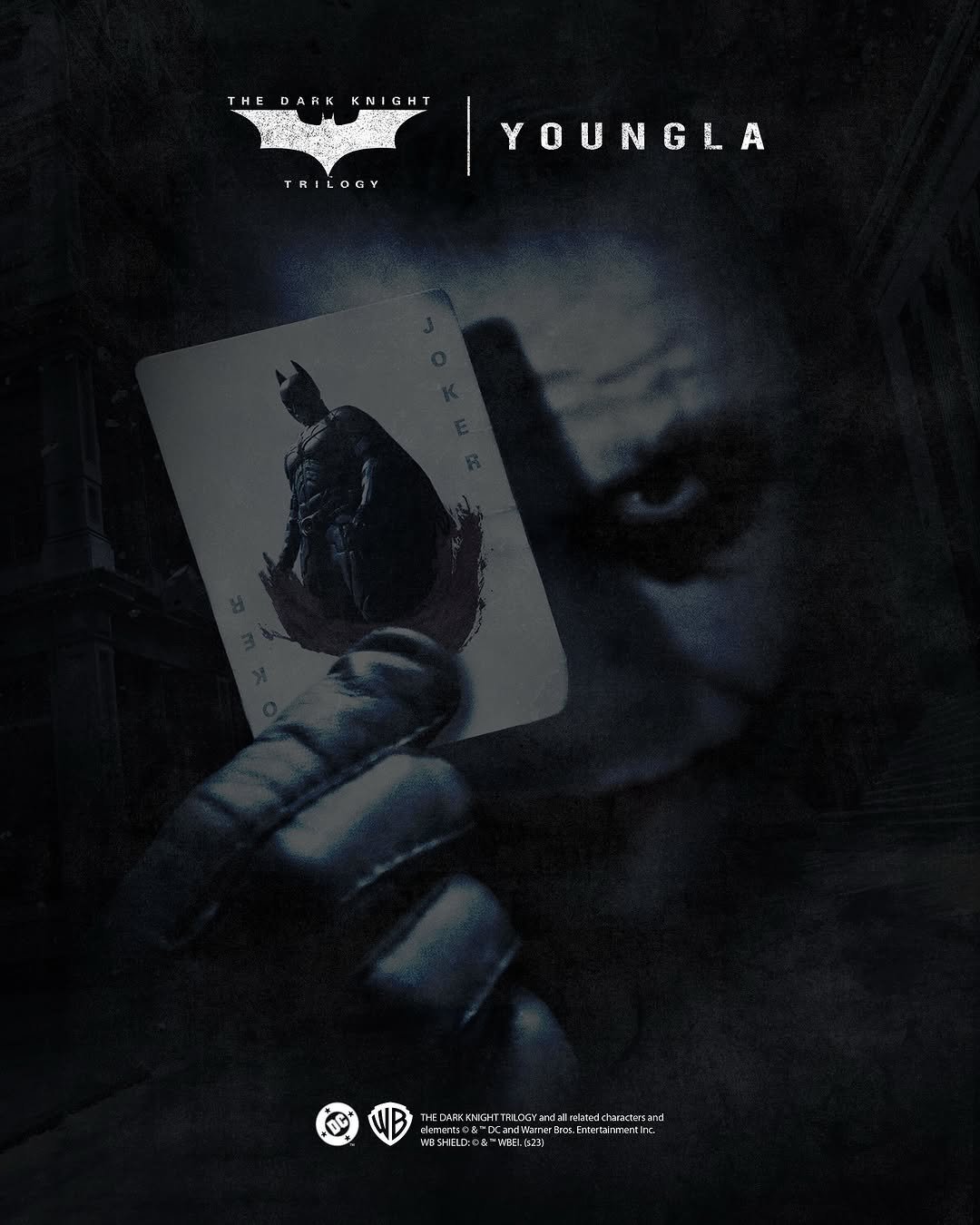 Photo shared by YoungLA on September 17, 2025 tagging @younglaforher, and @batman. May be an illustration of poster.