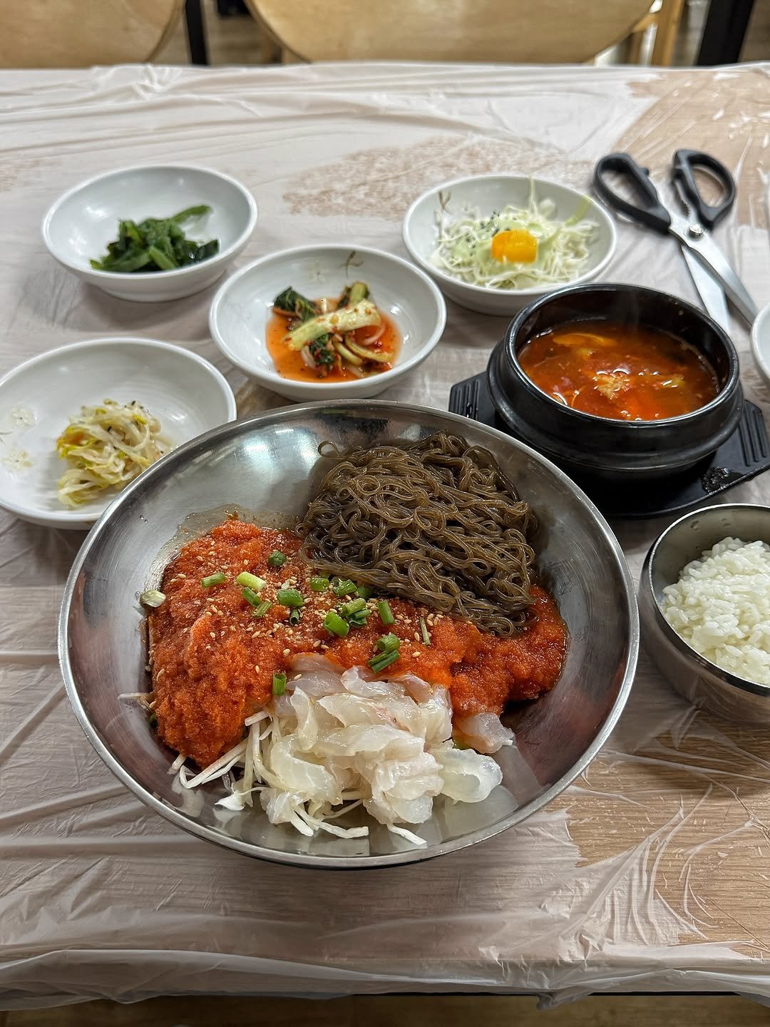 Photo by 하또먹 on August 13, 2025. May be an image of noodles and text.
