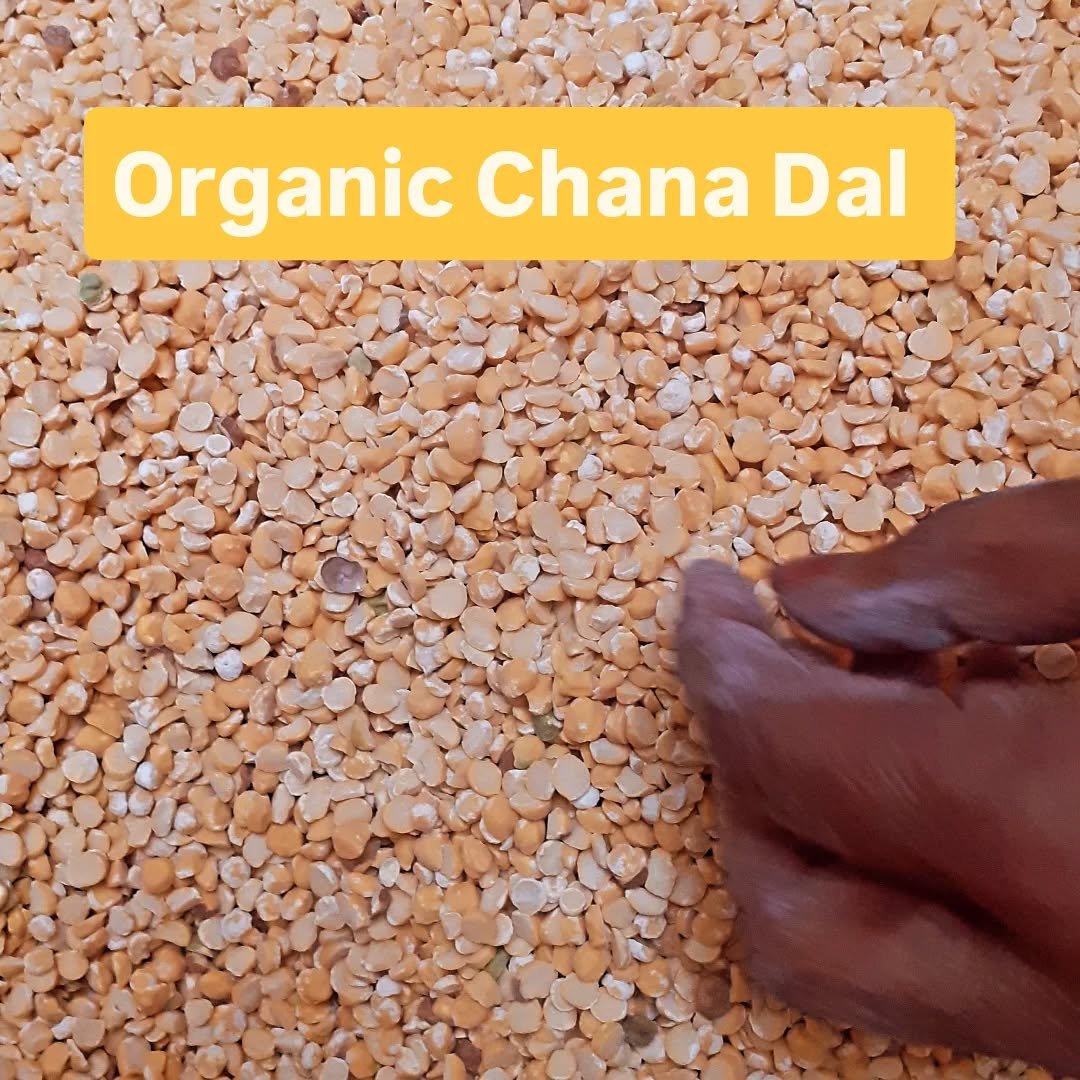 Photo by Organic Farm on November 06, 2025. May be an image of vegetable and text that says 'Organic Chana Dal'.
