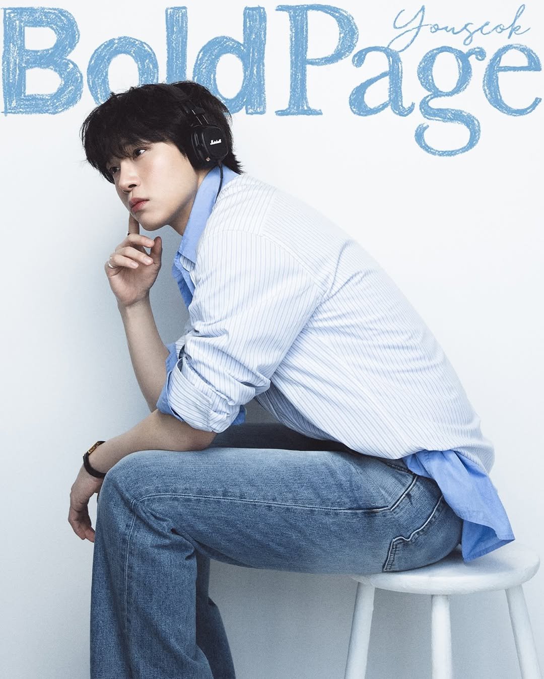 Photo shared by 강유석 you seok kang on April 21, 2026 tagging @kkonyong, @photokyj80, @hapark123, @blow_nayoung, and @boldpage.global. May be an image of ‎one or more people, hair, magazine, poster and ‎text that says '‎BoldPa dPage dP age Yougesk عسد‎'‎‎.