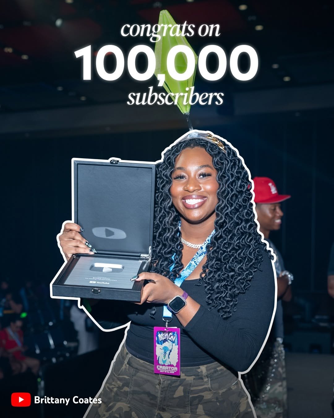 youtubecreators 게시물 이미지: a HUGE congratulations to @brittanyrcoates for...