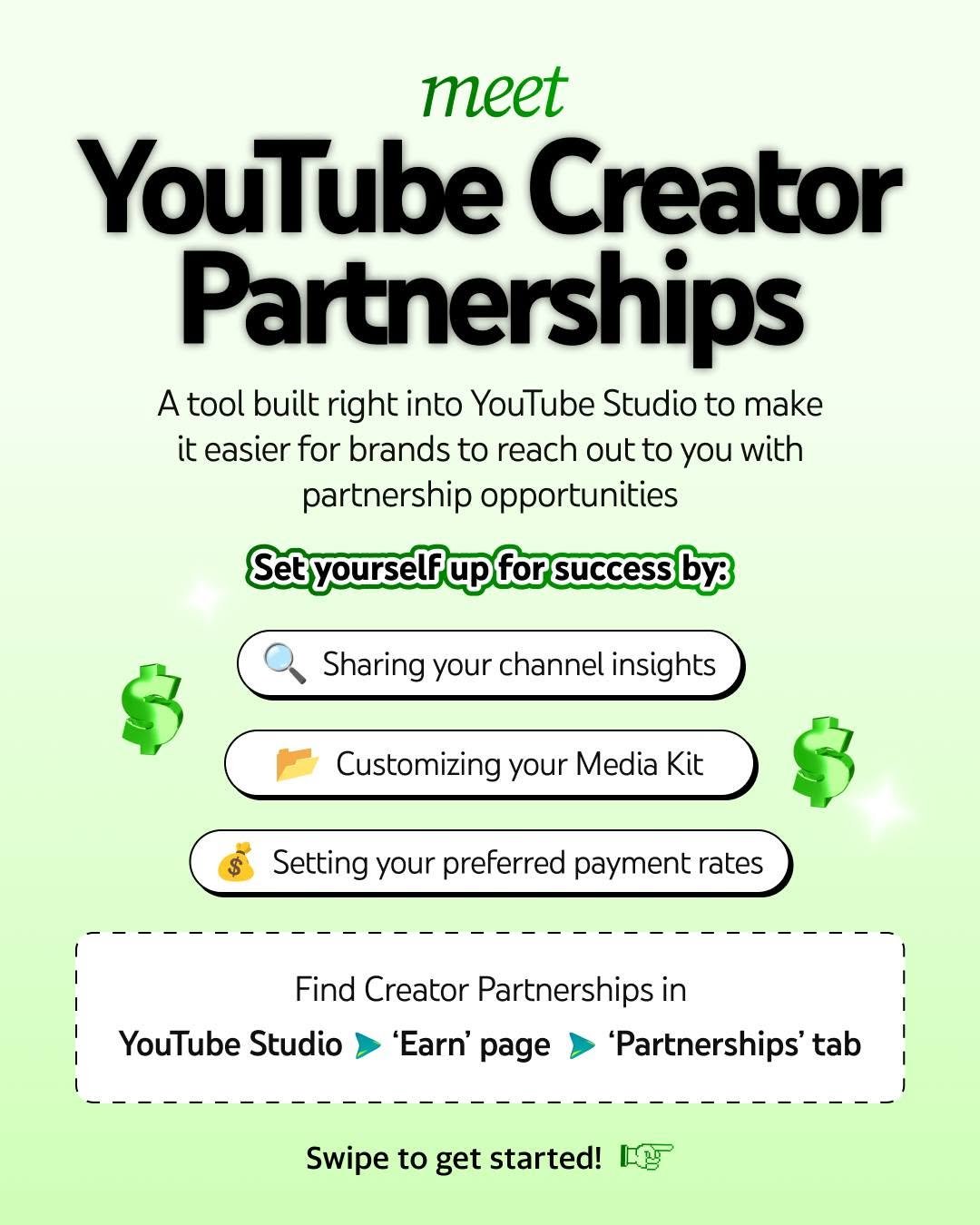youtubecreators 게시물 이미지: turning on a few settings inside YouTube...