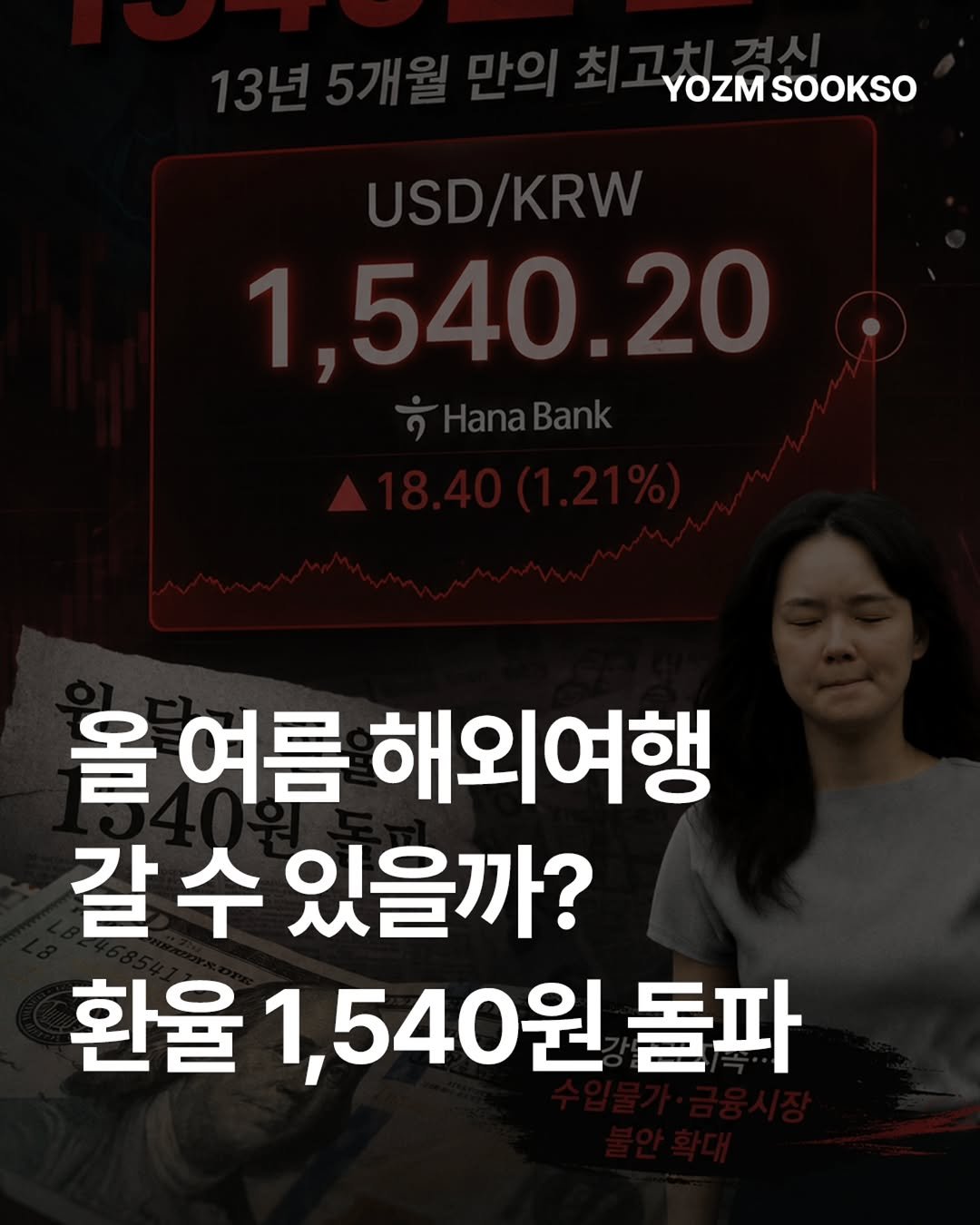 yozmsookso 게시물 이미지: 🚨 환율 1540원 돌파…17년 3개월 만에 최고치

원·달러 환율이 장중...