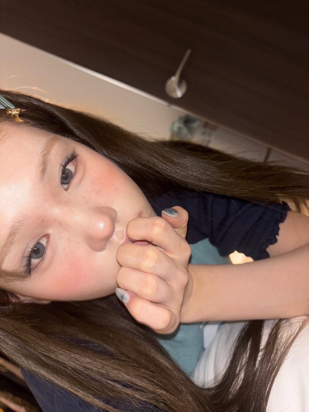 Photo by 유림 on July 24, 2025. May be a selfie of 1 person, hair and text.