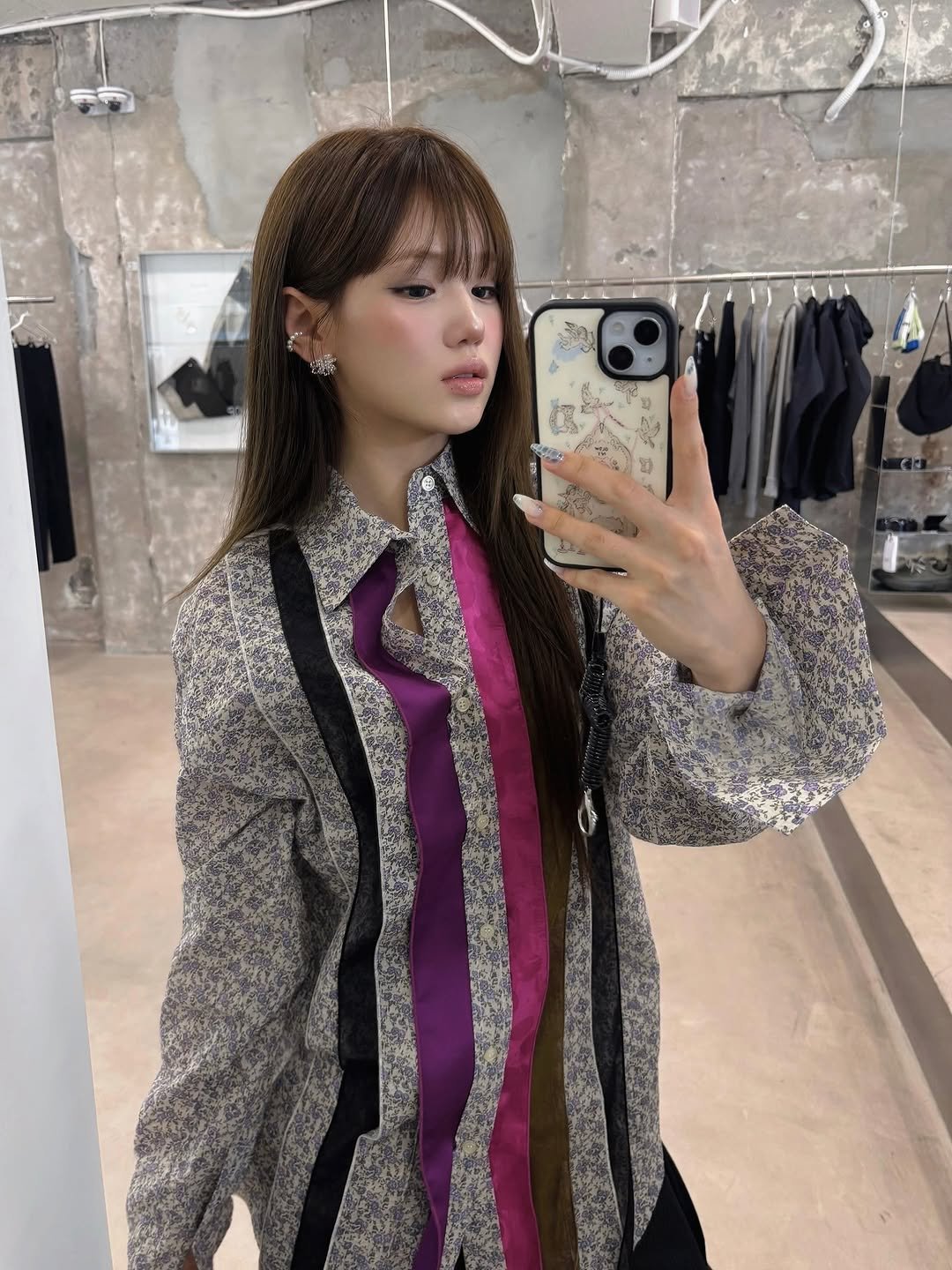 Photo by 유림 on July 22, 2025. May be a selfie of 1 person, hair, top and text.