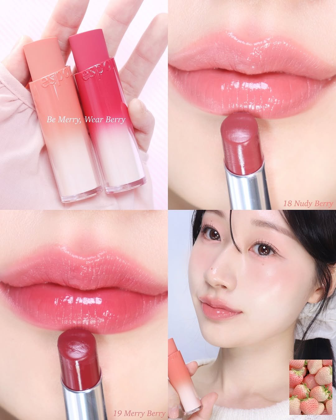 Photo shared by 율리아 𝗬𝗨𝗟𝗜𝗔 on November 02, 2025 tagging @espoir_makeup. May be an image of one or more people, lipstick, cosmetics and text.