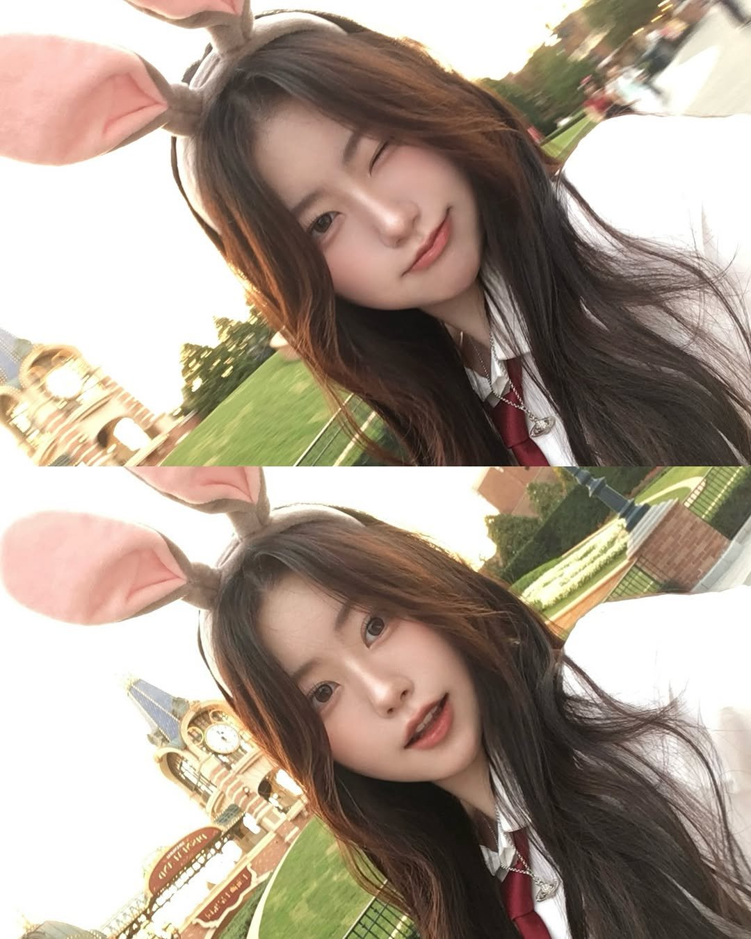 Photo by 융덕 on June 25, 2025. May be an image of 2 people, hair and text.