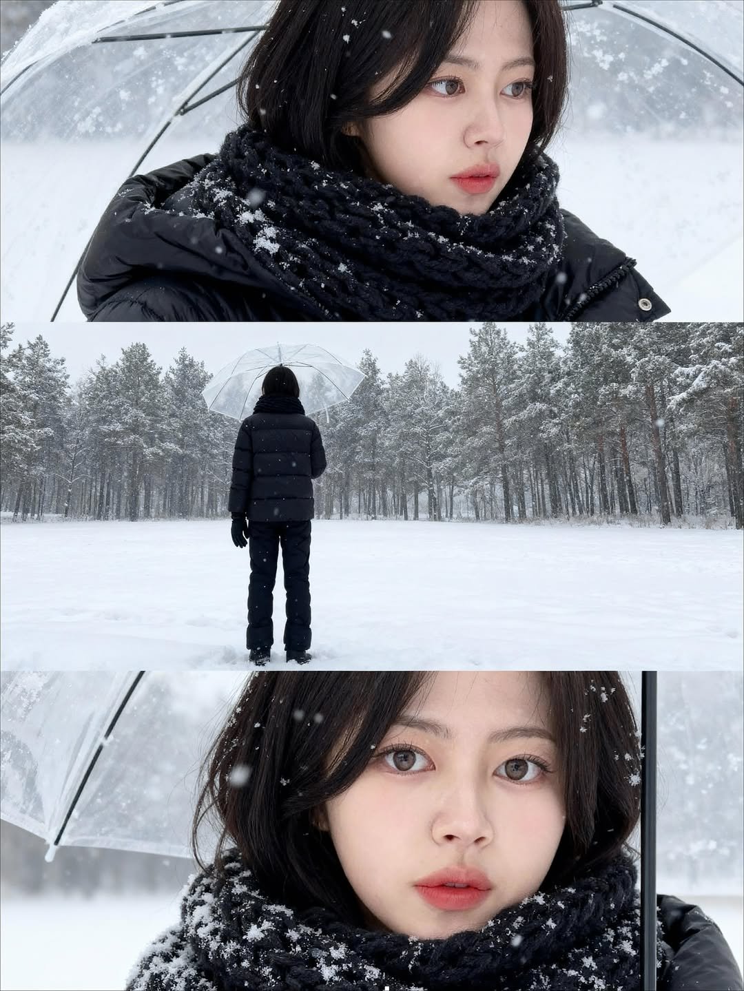 Photo by 윤하짱 ⸜❤︎⸝‍ ​| 핏폴유 on October 30, 2025. May be an image of duffle coat, goosedown coat, parka and text.