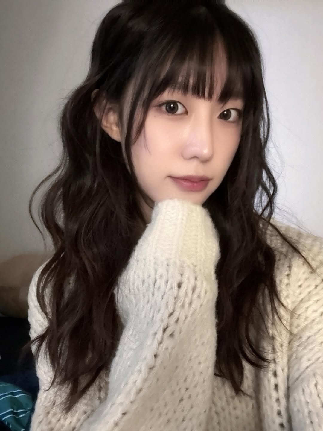 Photo shared by 하랑 Harang on December 06, 2025 tagging @kooz_archive. May be a selfie of one or more people, bangs, braids, makeup, sweater, top, turtleneck and text.